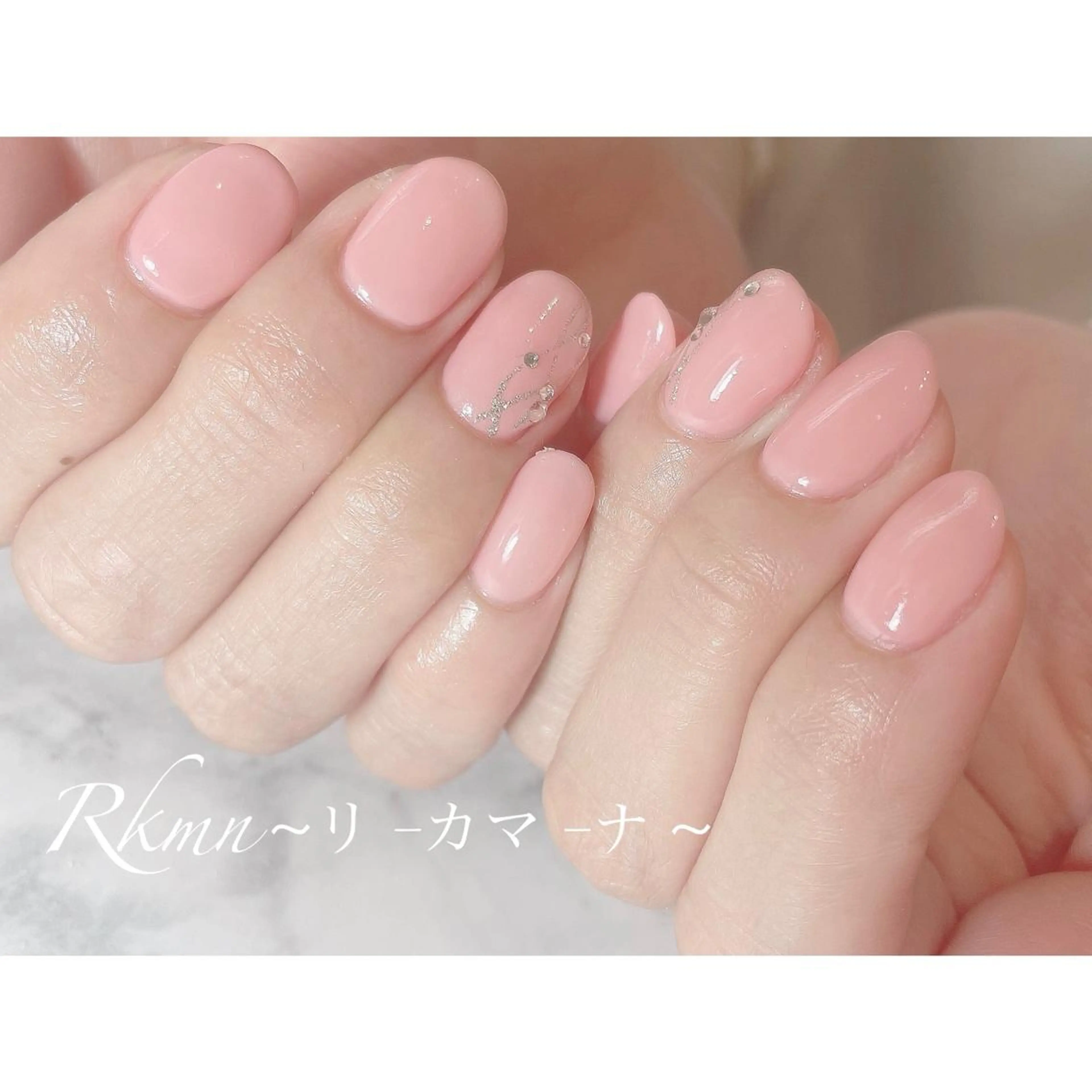 ネイル アートネイル ワンカラーネイル シンプルネイル 春ネイル ハンドネイル フットネイル ハンドケア Rkmn ~リ-カマ-ナ~のネイルデザイン