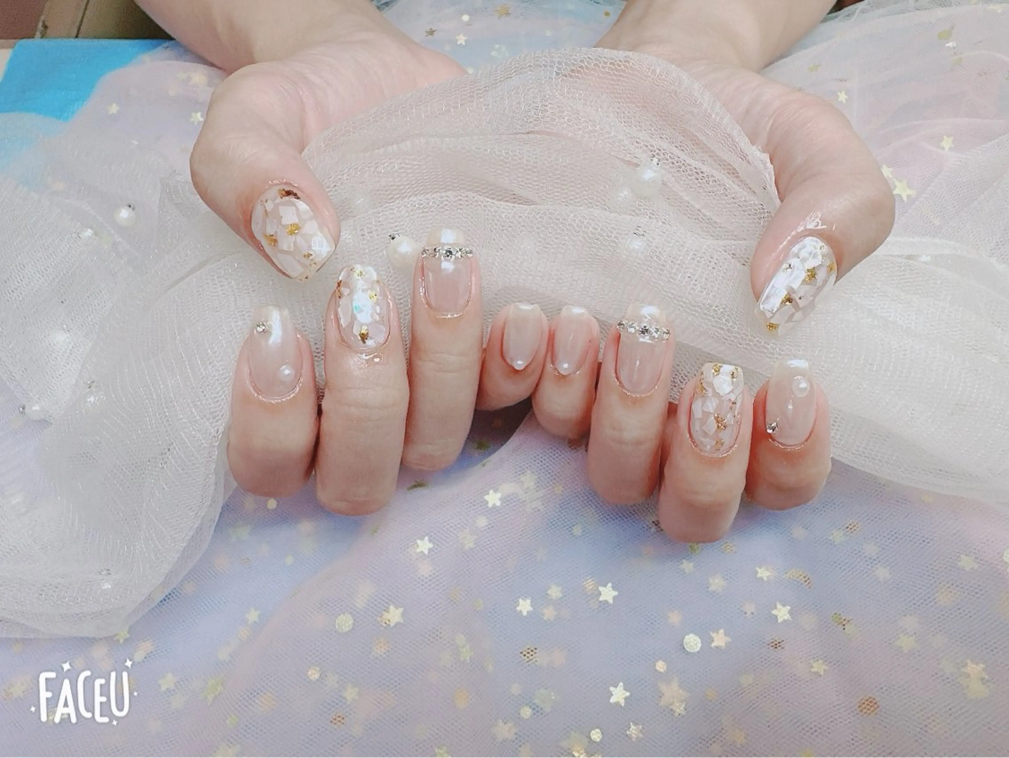 【OPEN記念]💕(オフなし)ア一ト付けシンプル スト一ンパ一ツ10個付きケア込み、持ち込みデザインの写真