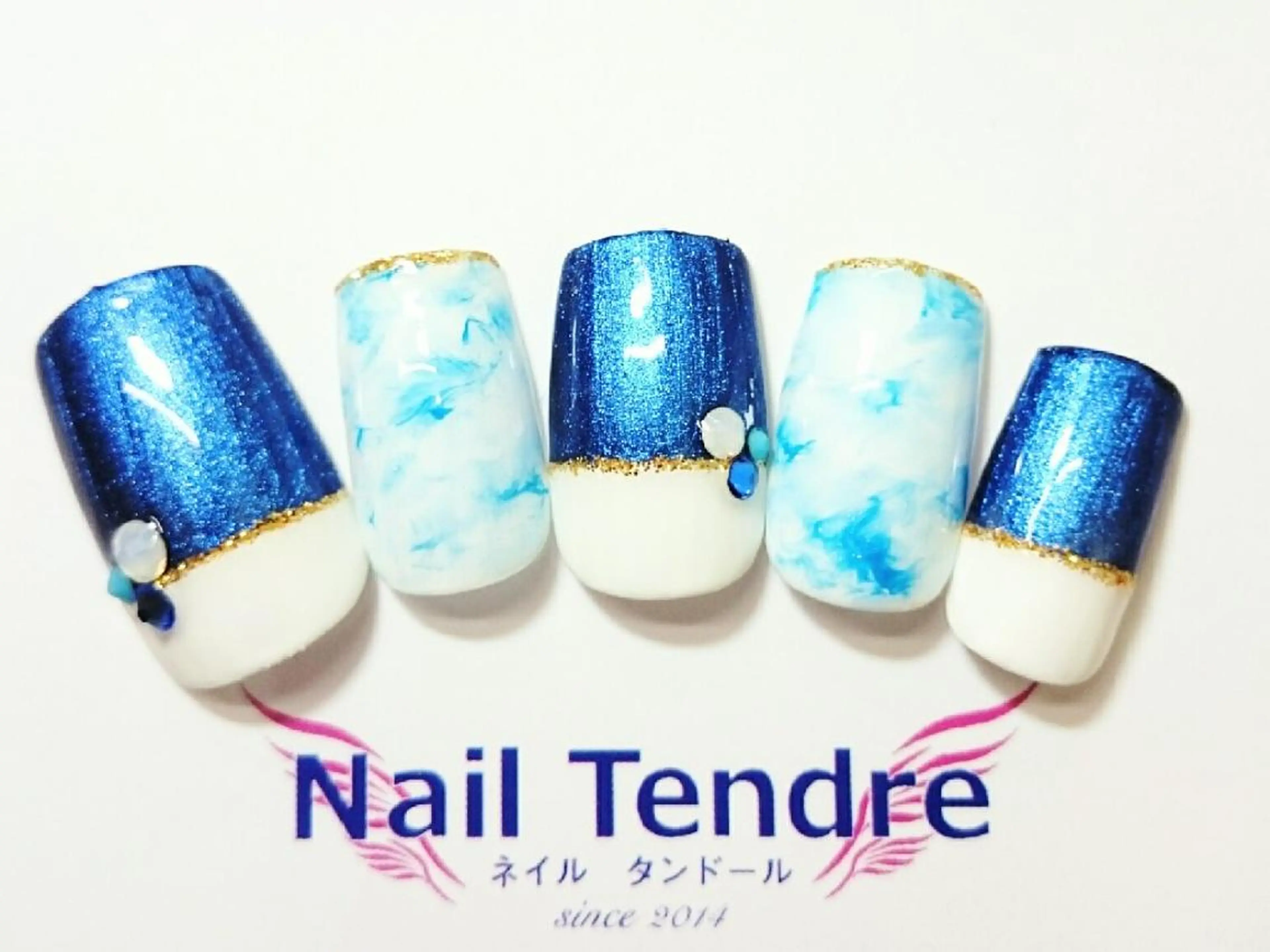 ネイル アートネイル ジェルネイル ソフトジェル ストーンネイル ハンドネイル Nail  Tendreのネイルデザイン