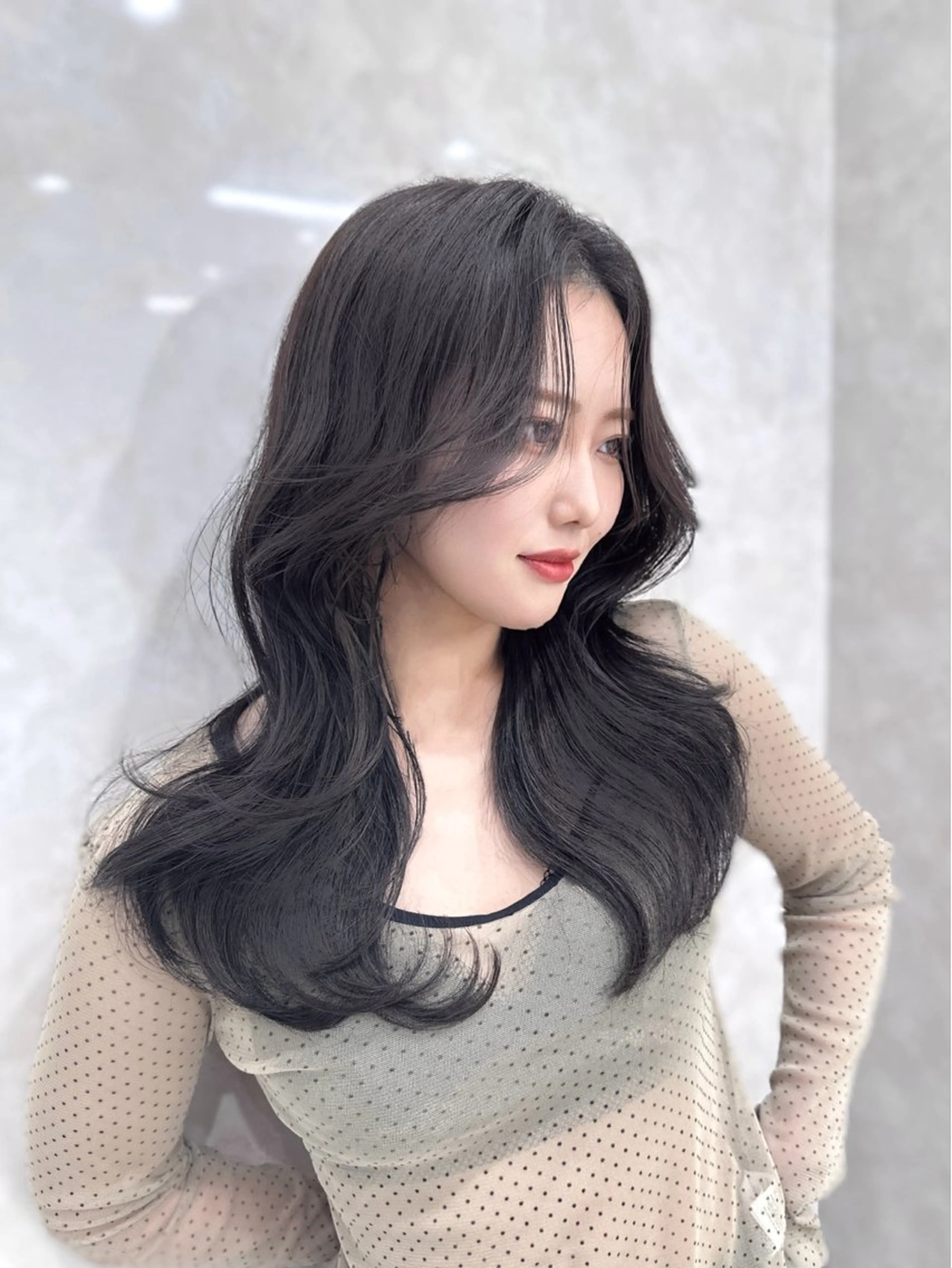 ロング レイヤーカット カット ヘアカラー 似合わせ/レイヤー /顔まわり/池田歩樹のヘアスタイル