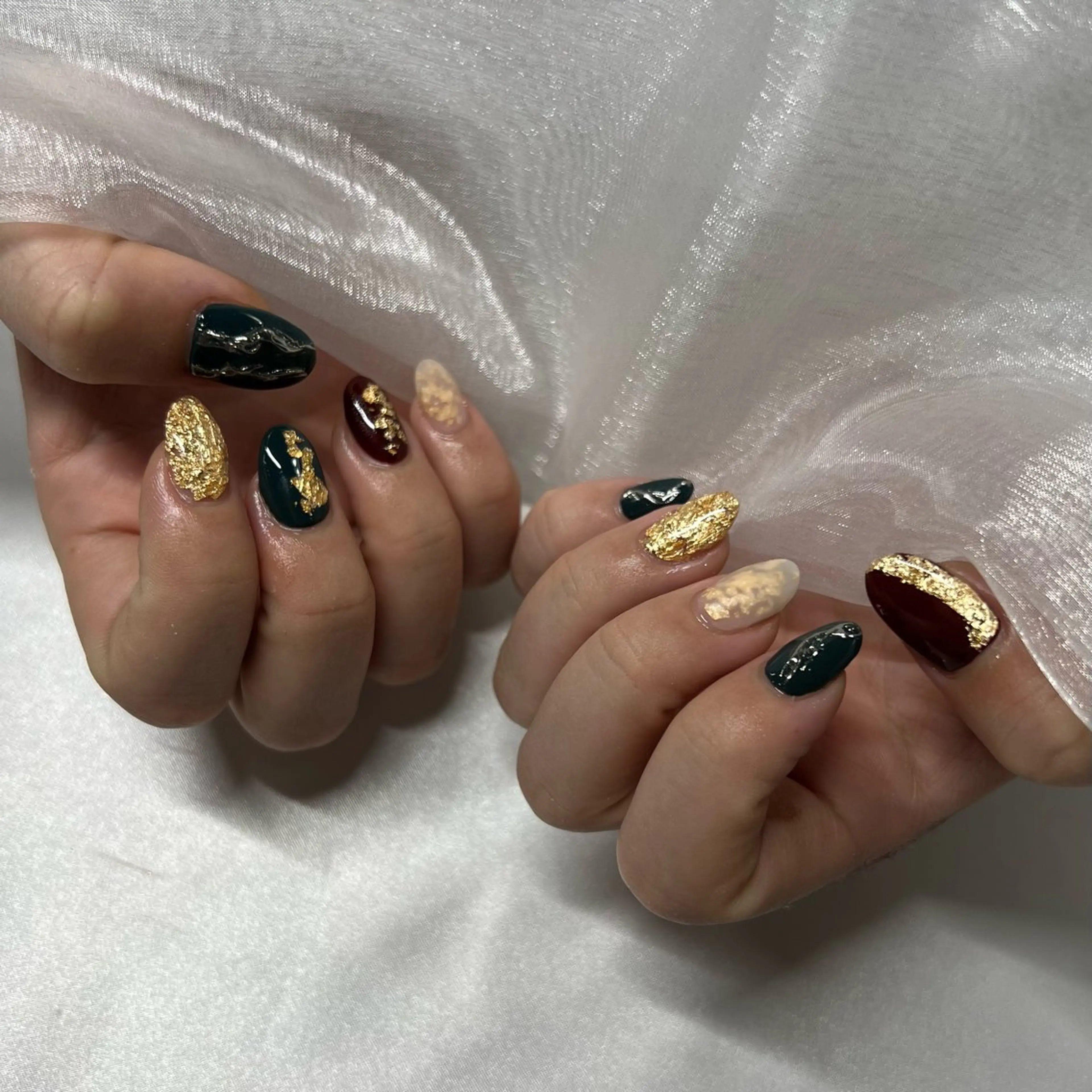 ネイル ジェルネイル 韓国ネイル ラメ(グリッター) マグネットネイル 持ち込み ハンドネイル -nail salon-Reward所属・nail salon Rewardのネイルデザイン