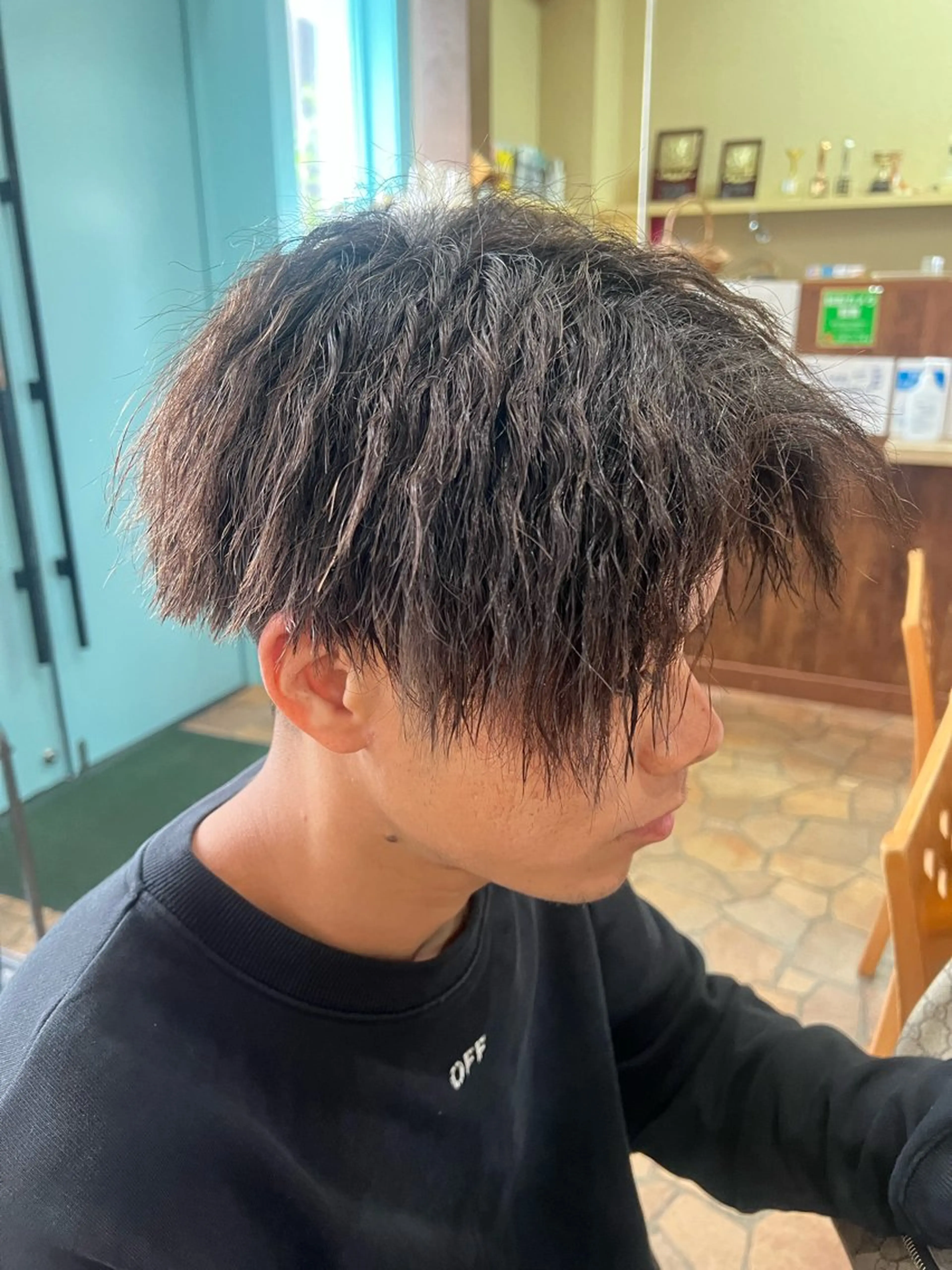 パーマ メンズ カット パーマ 奥田 勝亮のヘアスタイル