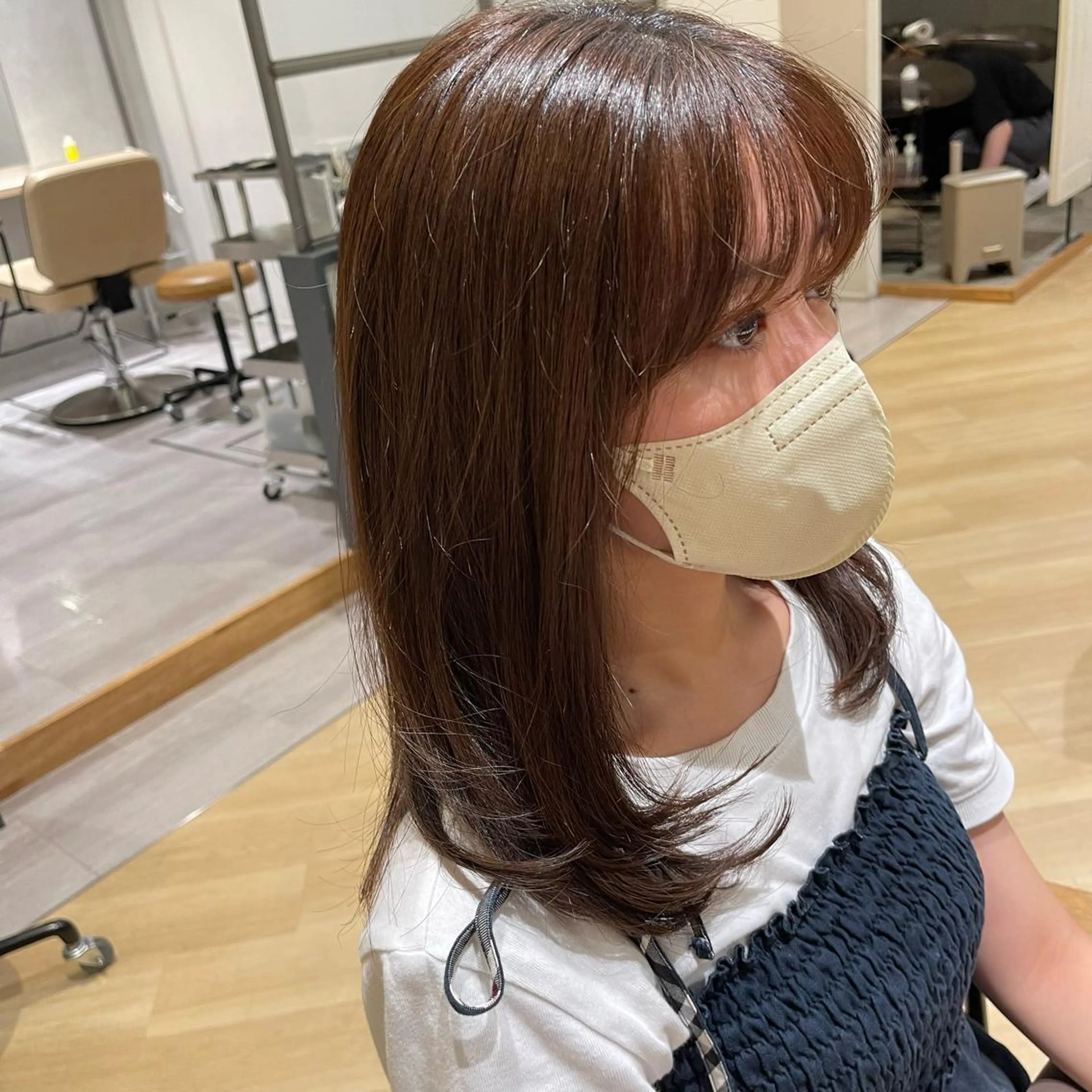 ロング カラー パーマ 高井瑠華🌼 ストカールカット特化のヘアスタイル