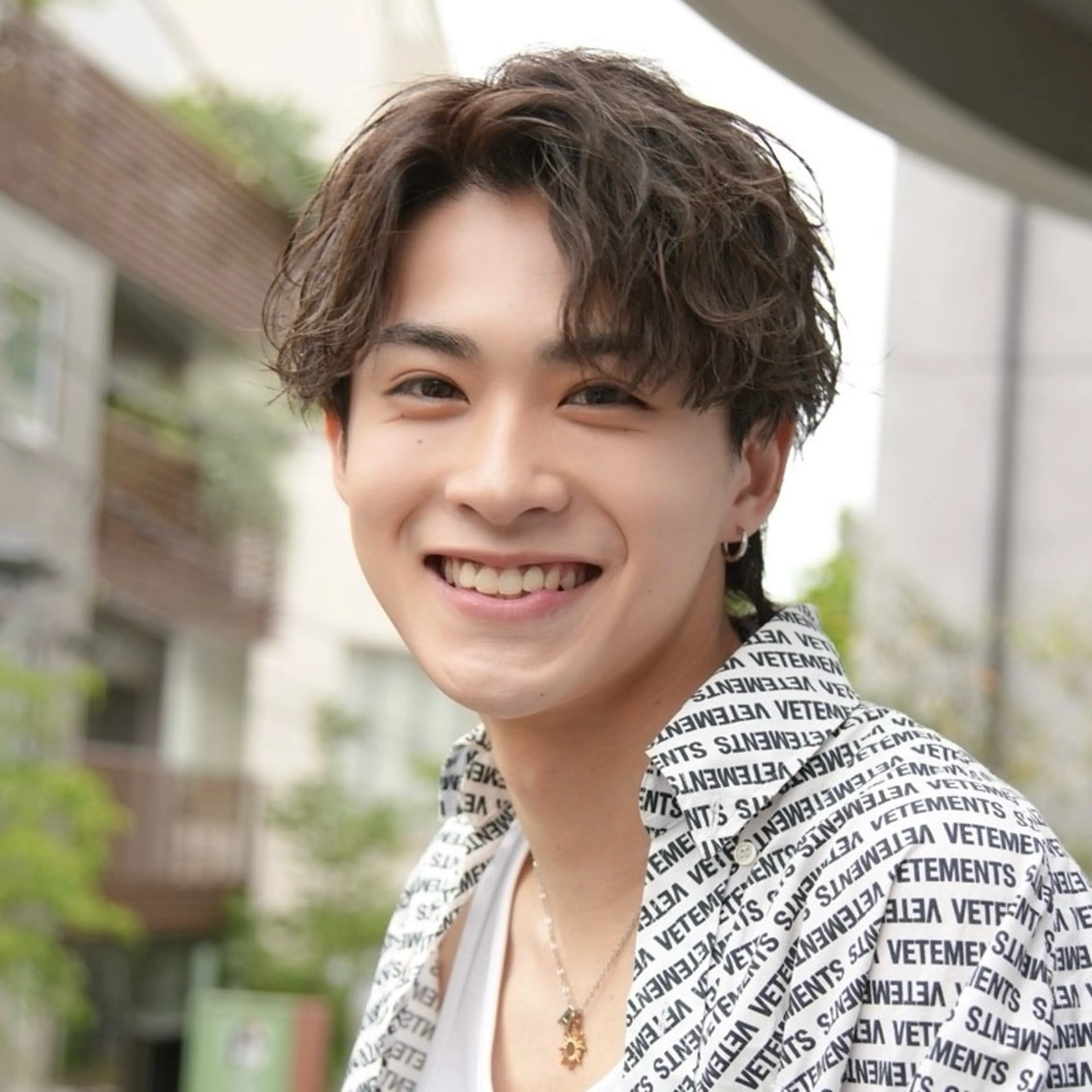 ミディアム カラー パーマ メンズ カット ヘアカラー トリートメント ハイトーン/メンズマ ッシュ/KYOHEIのヘアスタイル