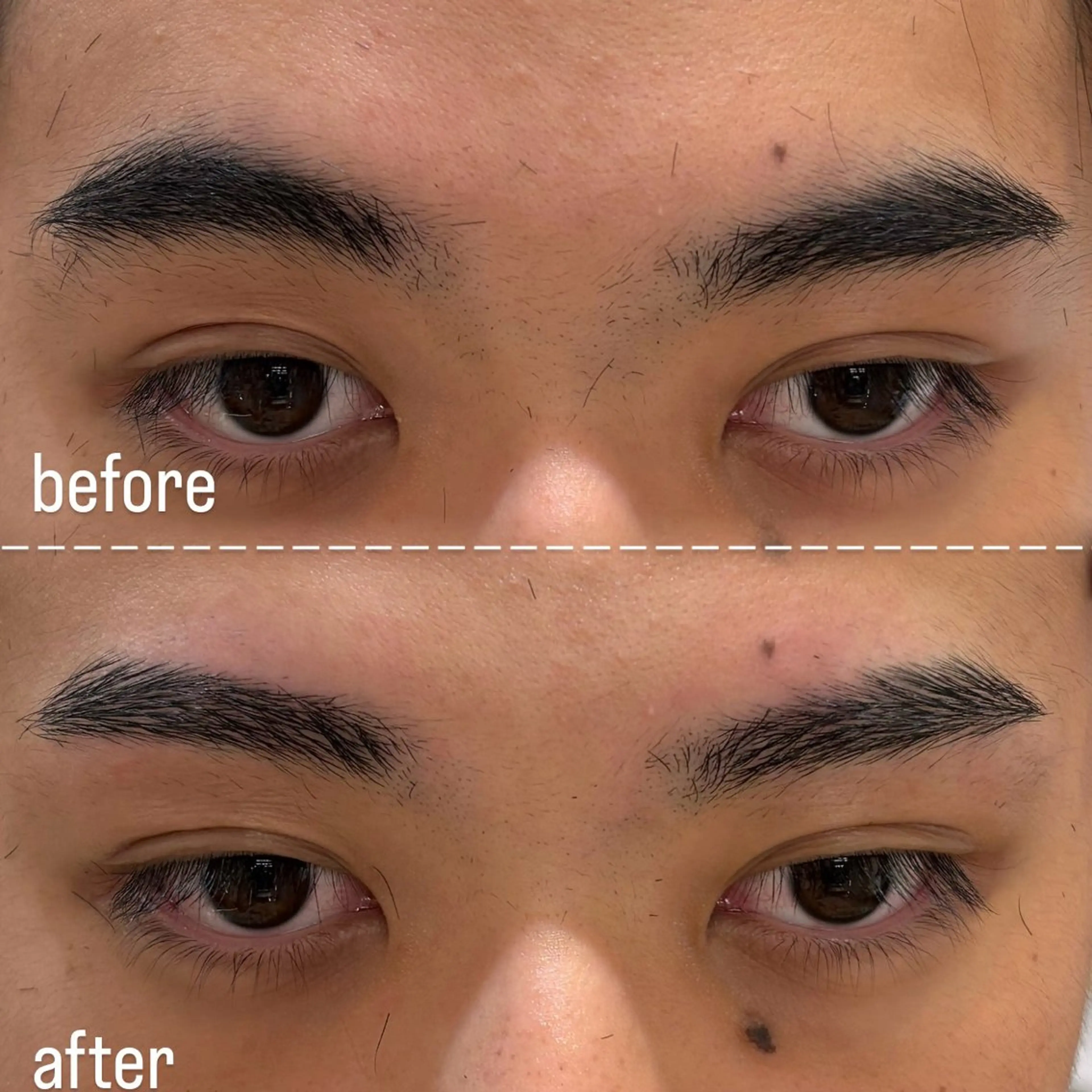 メンズ アイブロウ ワックス脱毛 その他(アイブロウ) 曲がる縮毛矯正🌟 メンズアイブロウのヘアスタイル