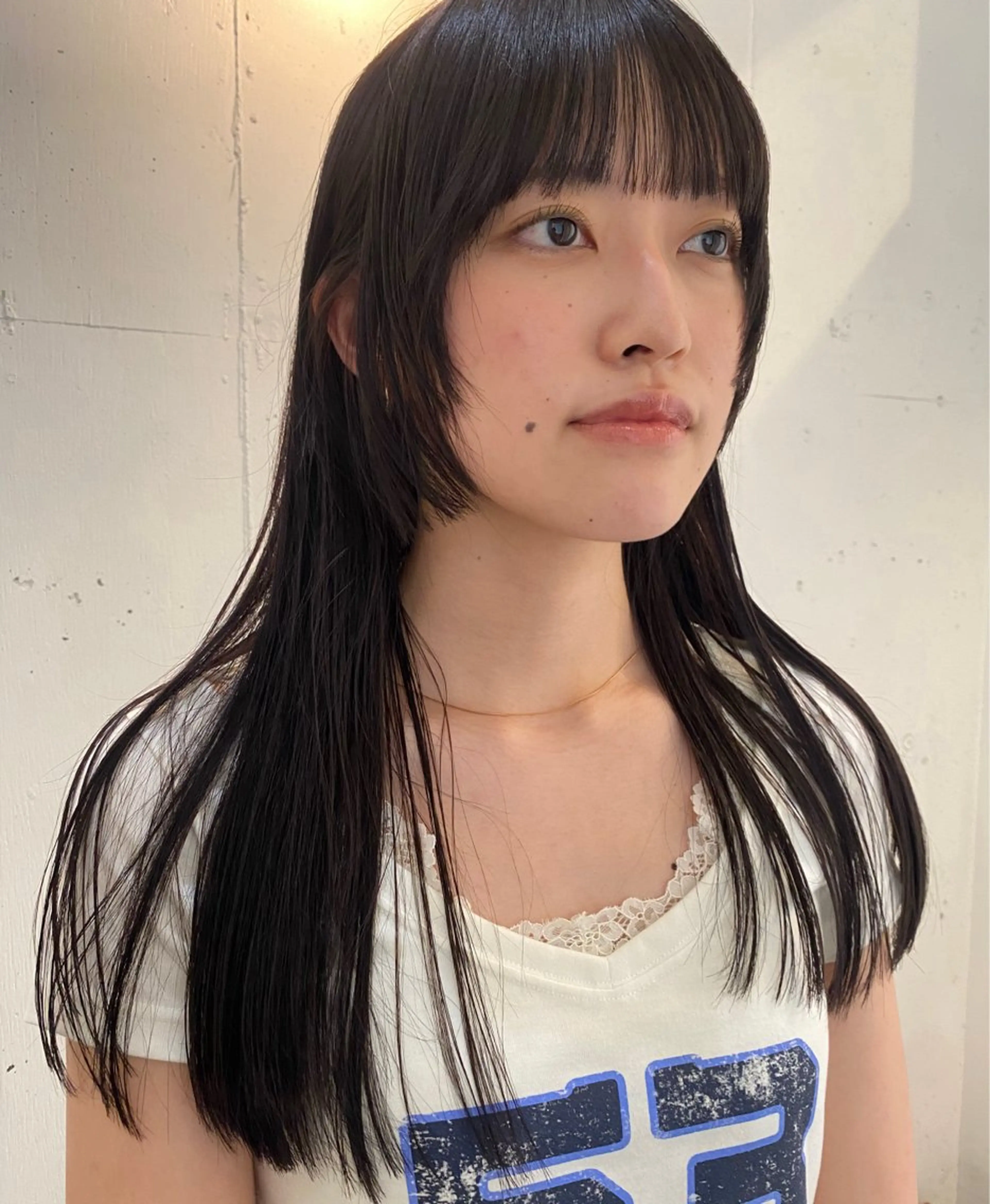 ミディアム カラー 永田 愛莉のヘアスタイル