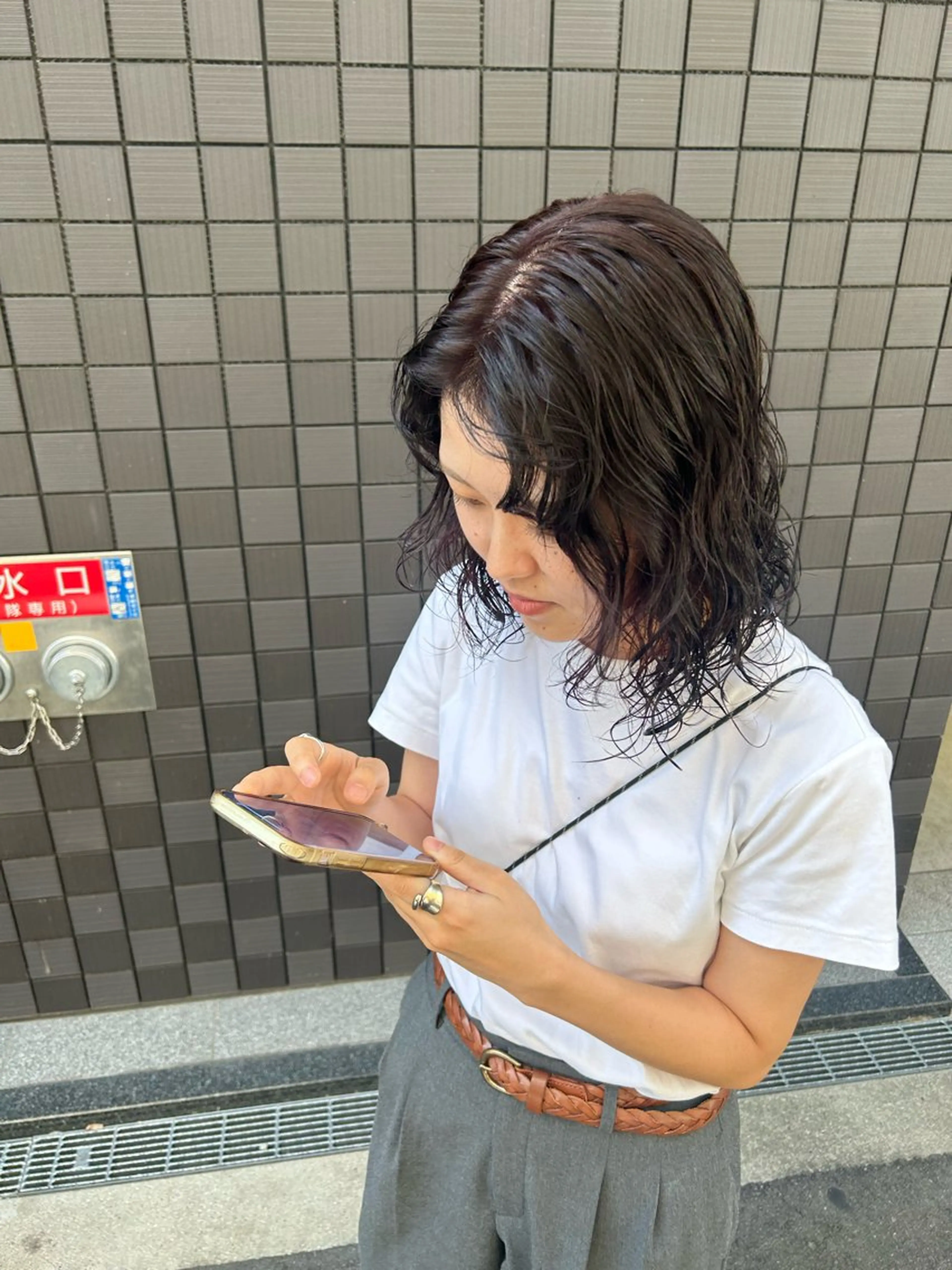 セミロング カラー メイ🩰透明感カラー レイヤーカットのヘアスタイル