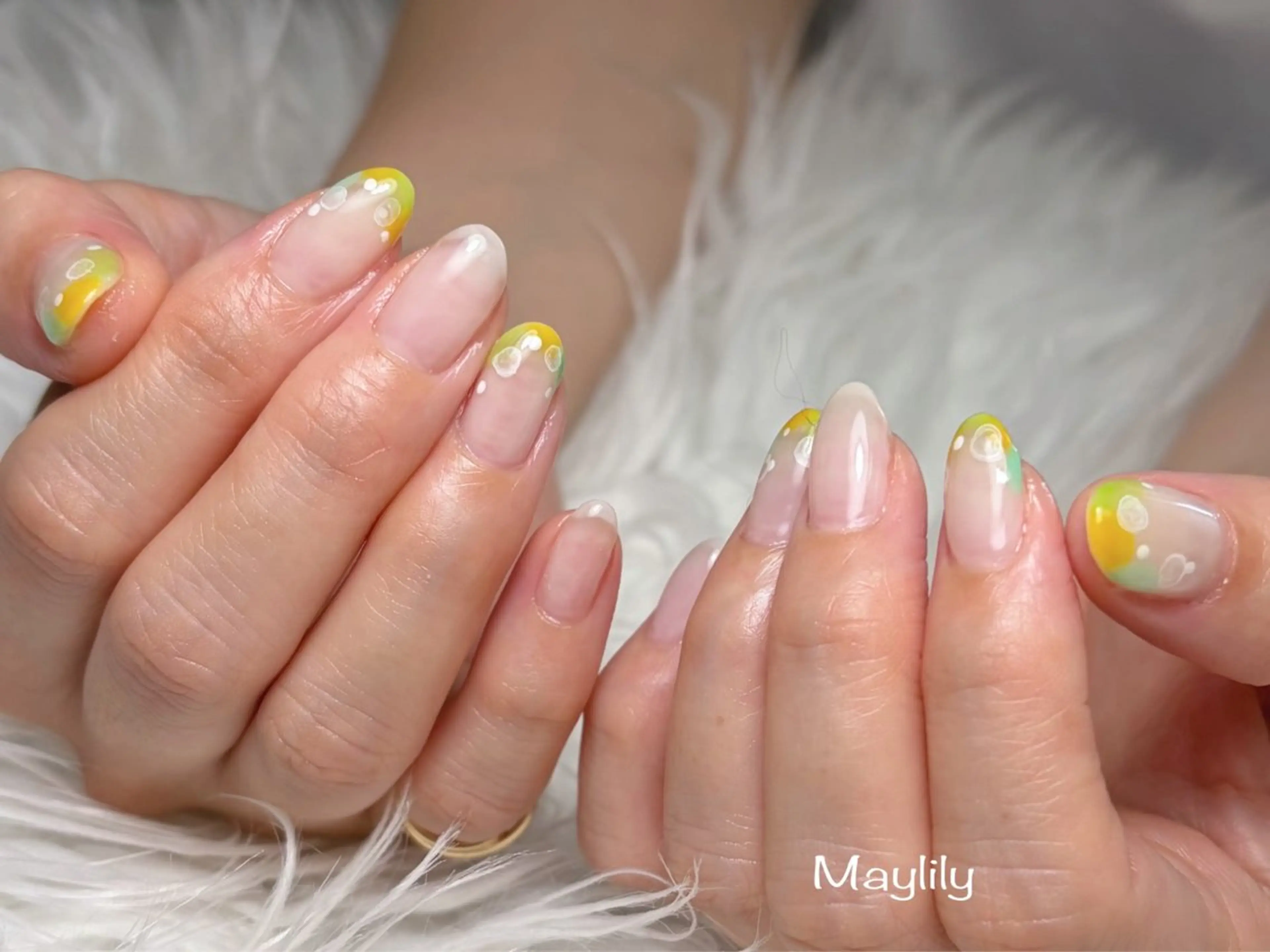 ネイル グリーン ハンドネイル Nail salon Maylilyのネイルデザイン