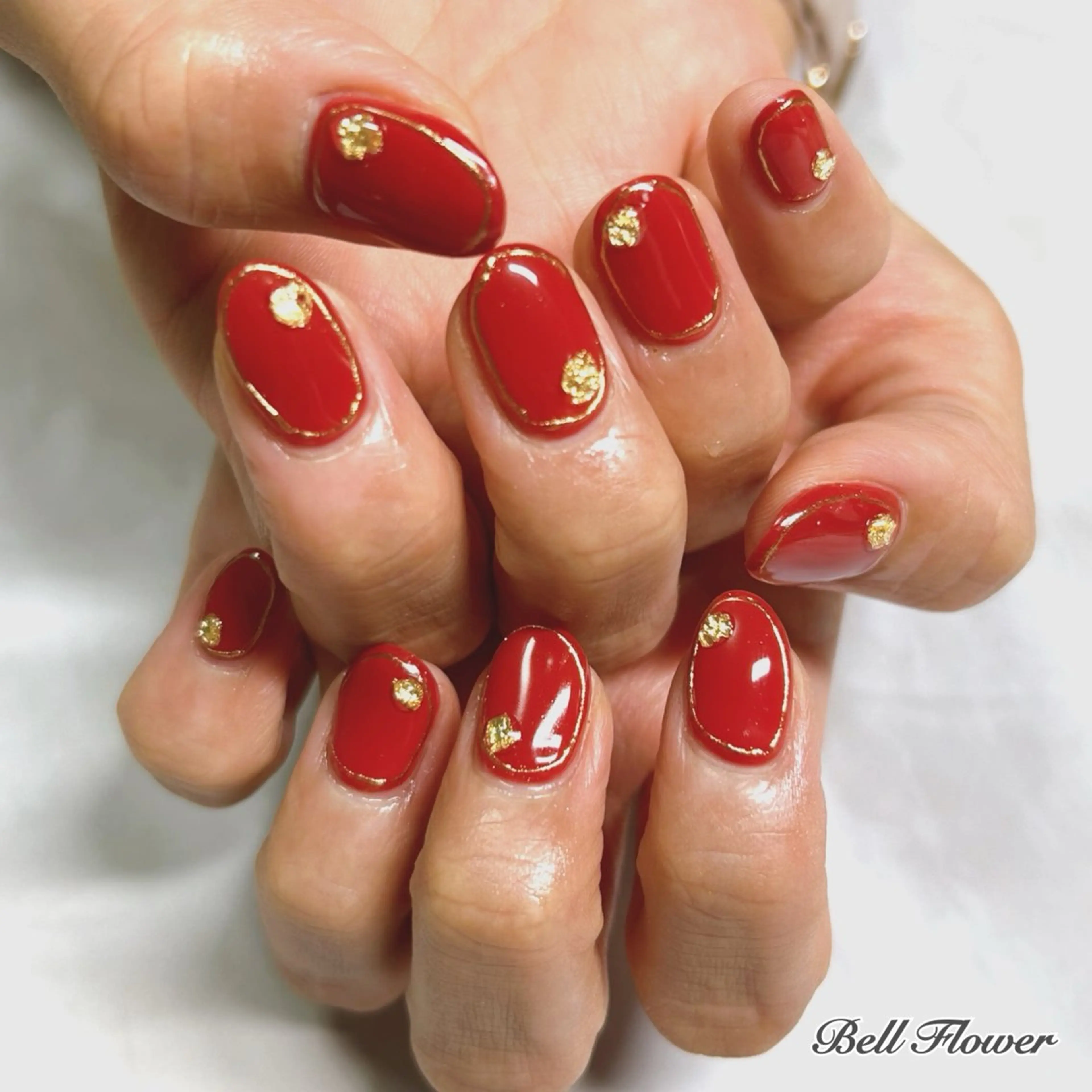 ネイル ハンドネイル Bell Flowerのネイルデザイン