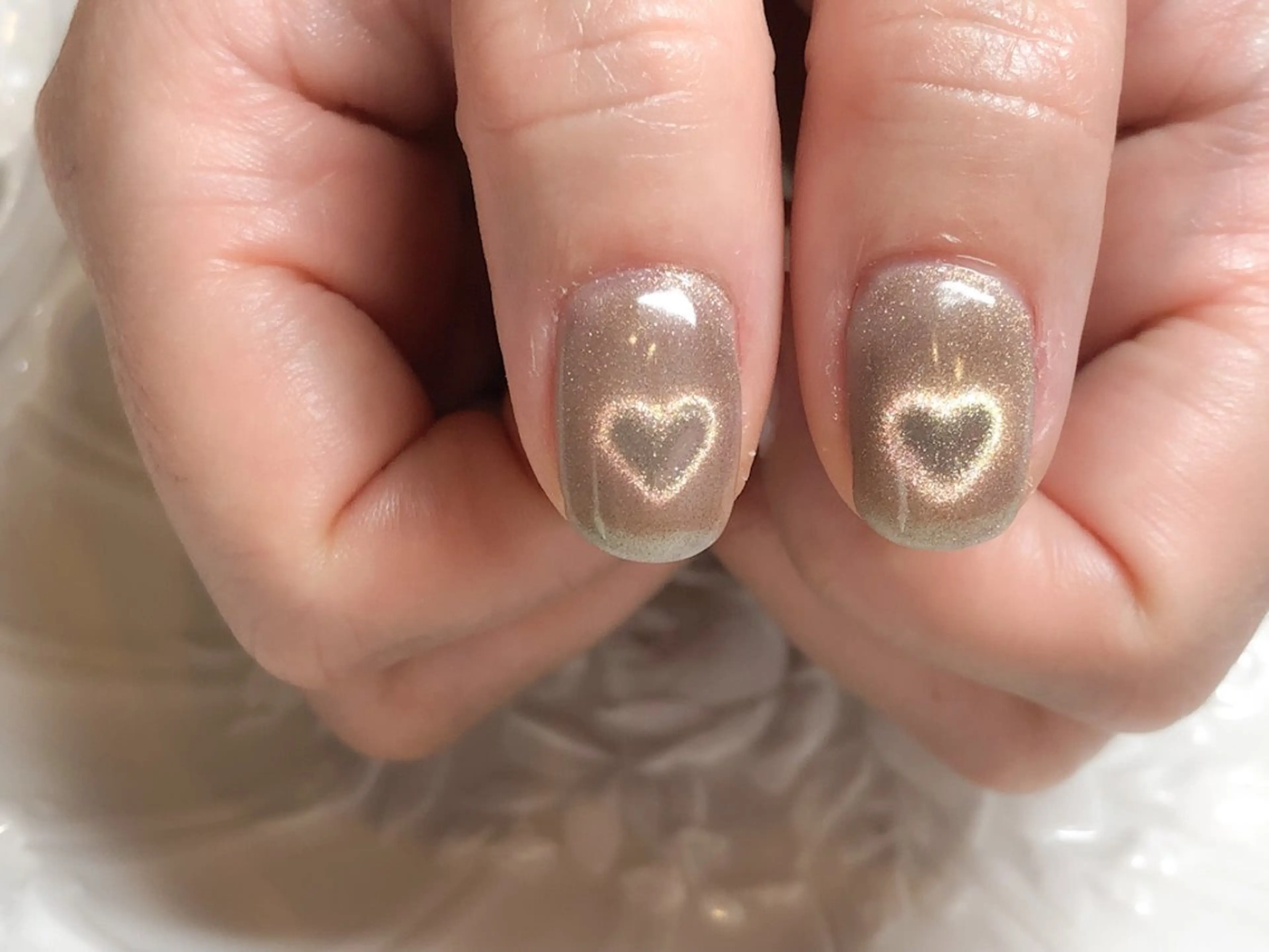 ネイル アートネイル ハート マグネットネイル マグネットワンカラー ワンカラーネイル nail _anpのネイルデザイン