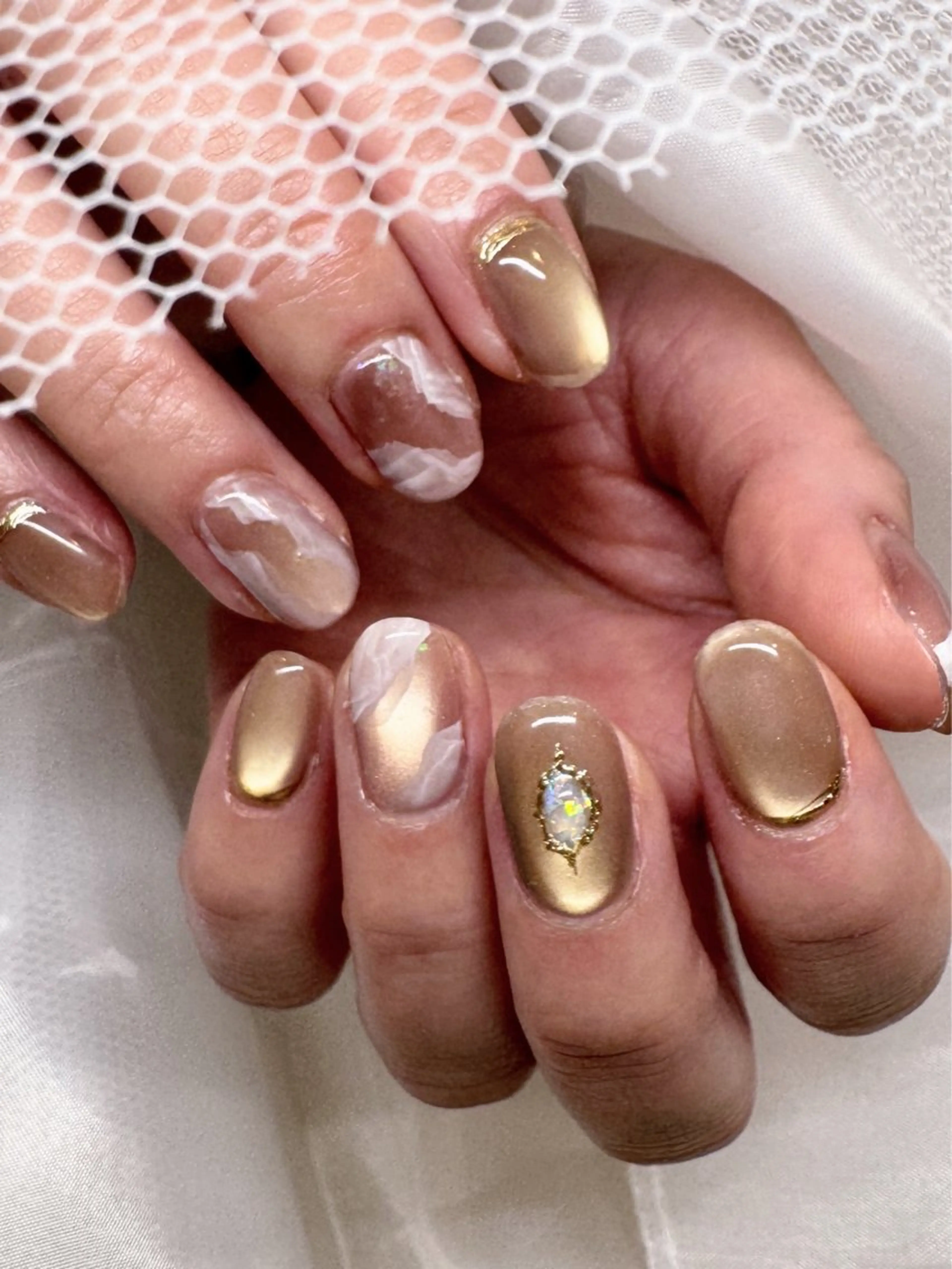 ネイル アートネイル 春ネイル ホワイト sasa ショーコのネイルデザイン