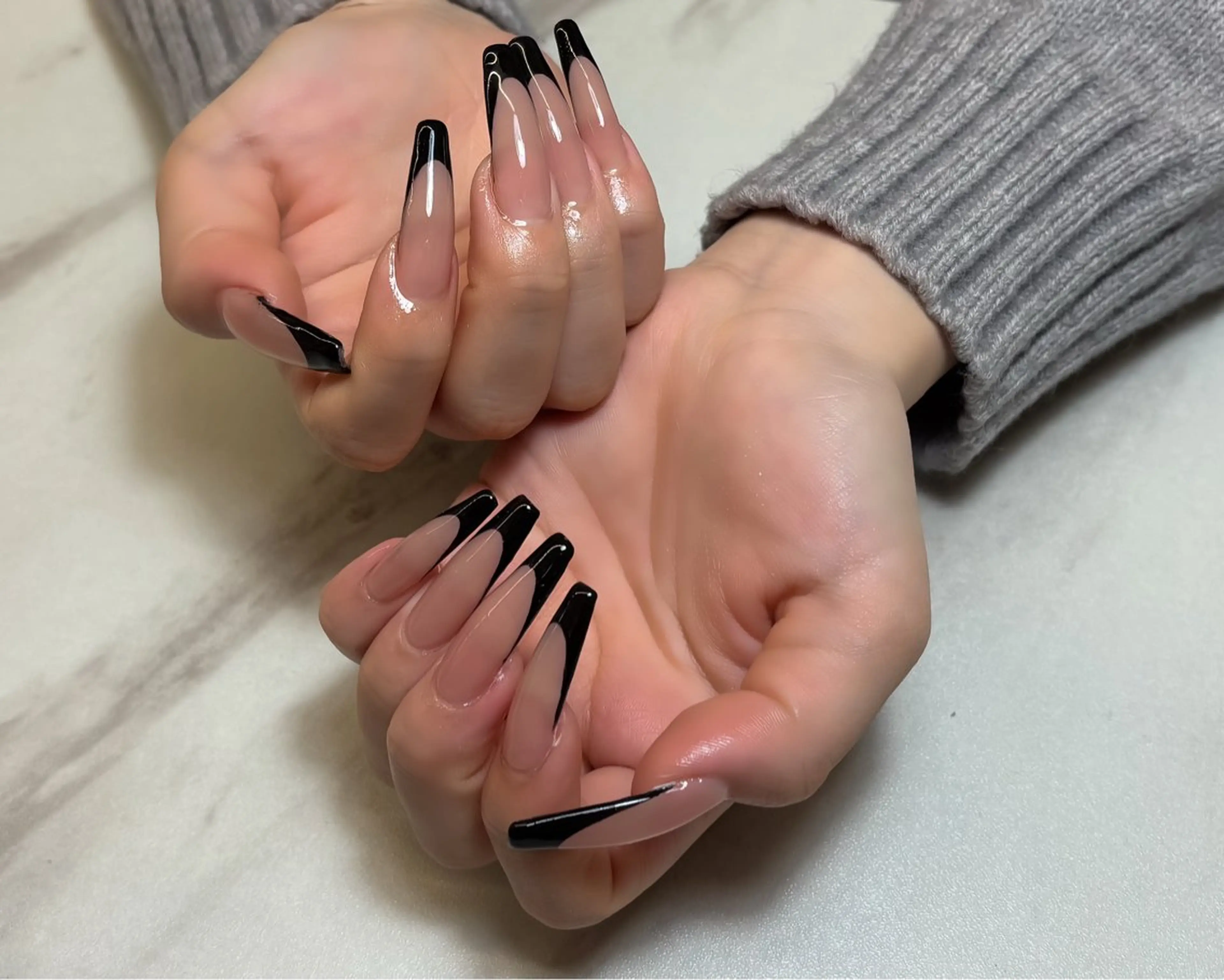 ネイル フレンチネイル マグネットネイル ワンホンネイル zuki🌔nail ┆堺筋本町・心斎橋のネイルデザイン