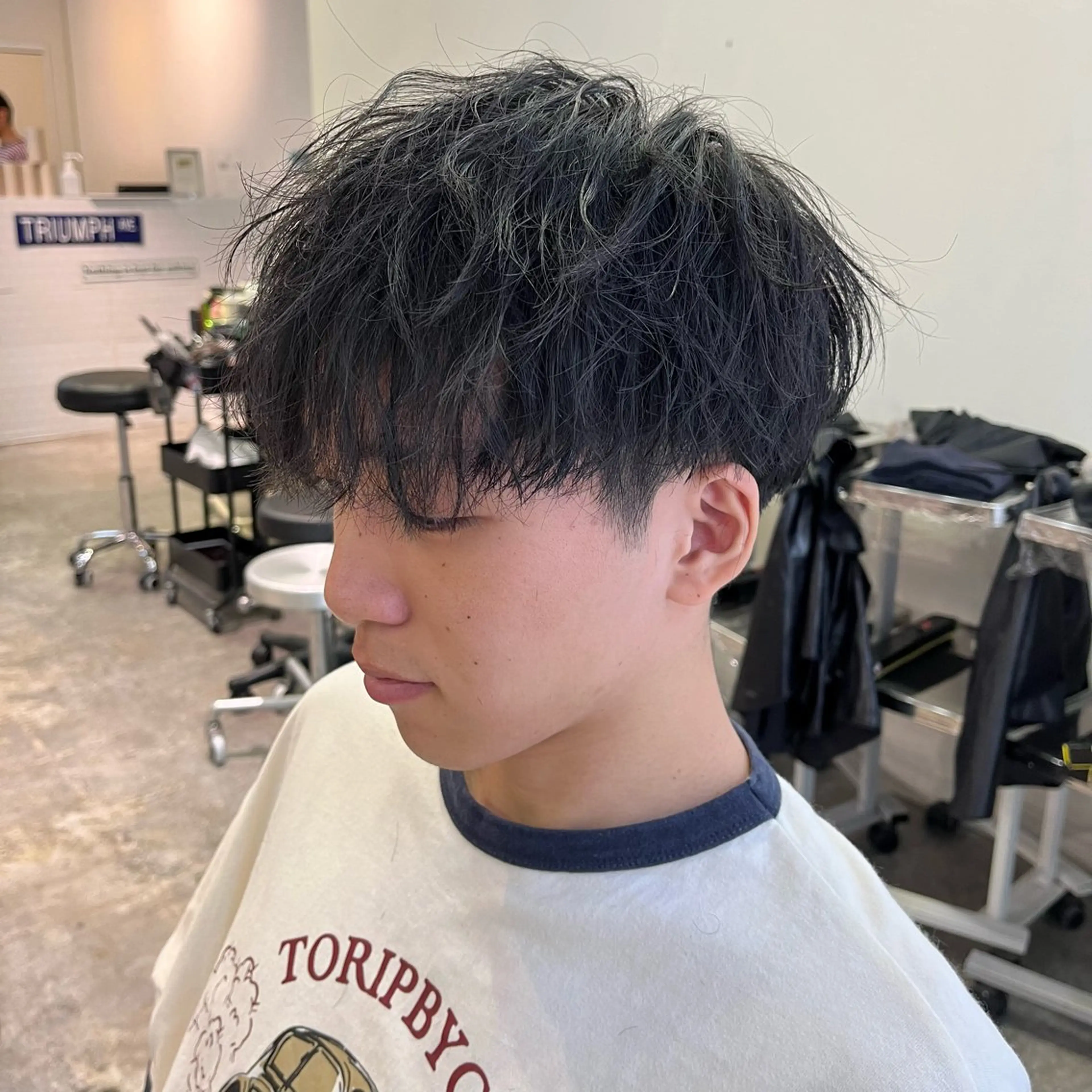 メンズ カット フェザーパーマ🌙 毛流れ yuzukiのヘアスタイル