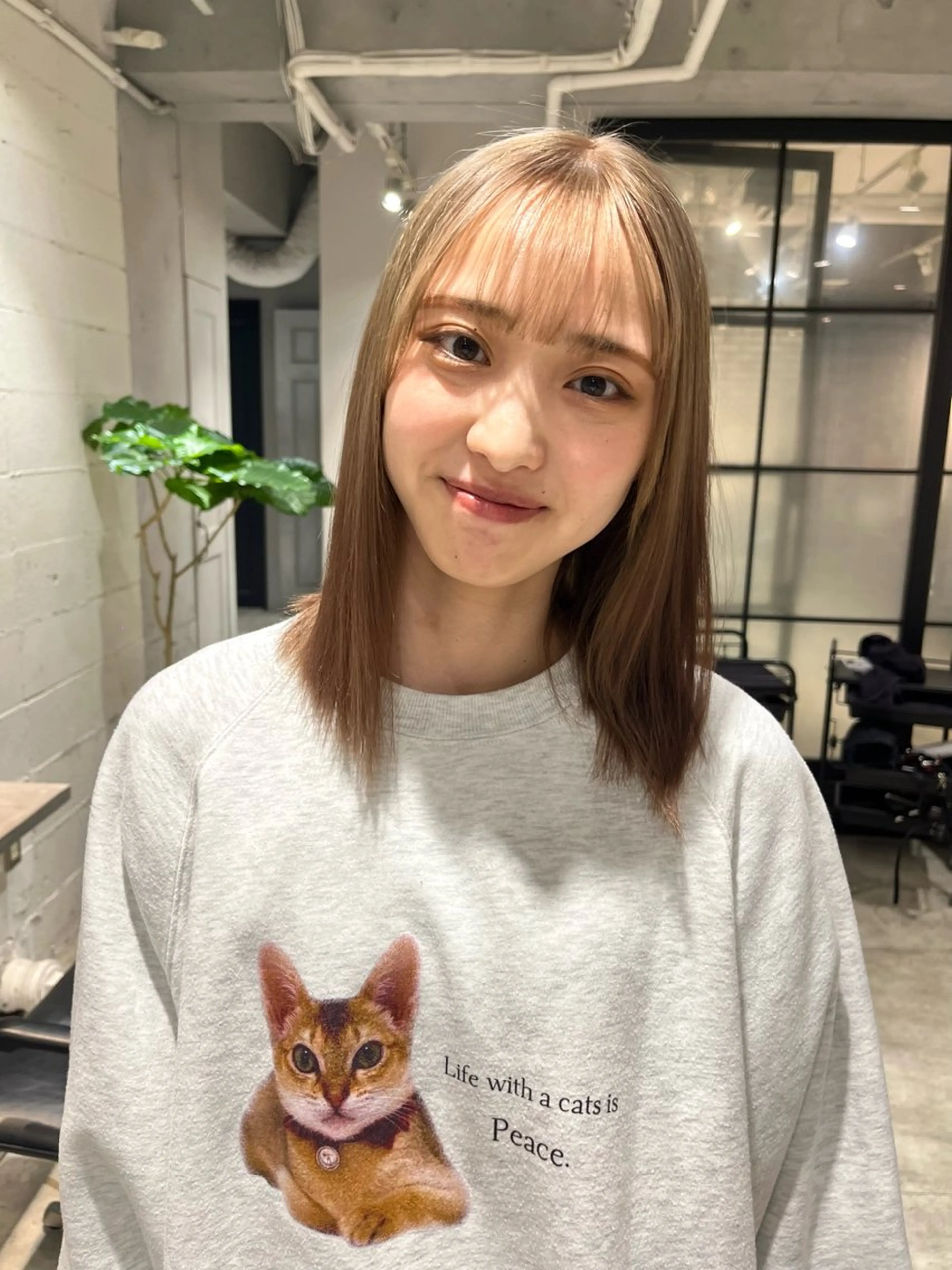 ミディアム ヘアカラー トリートメント Juna✂️ レイヤー / ボブのヘアスタイル