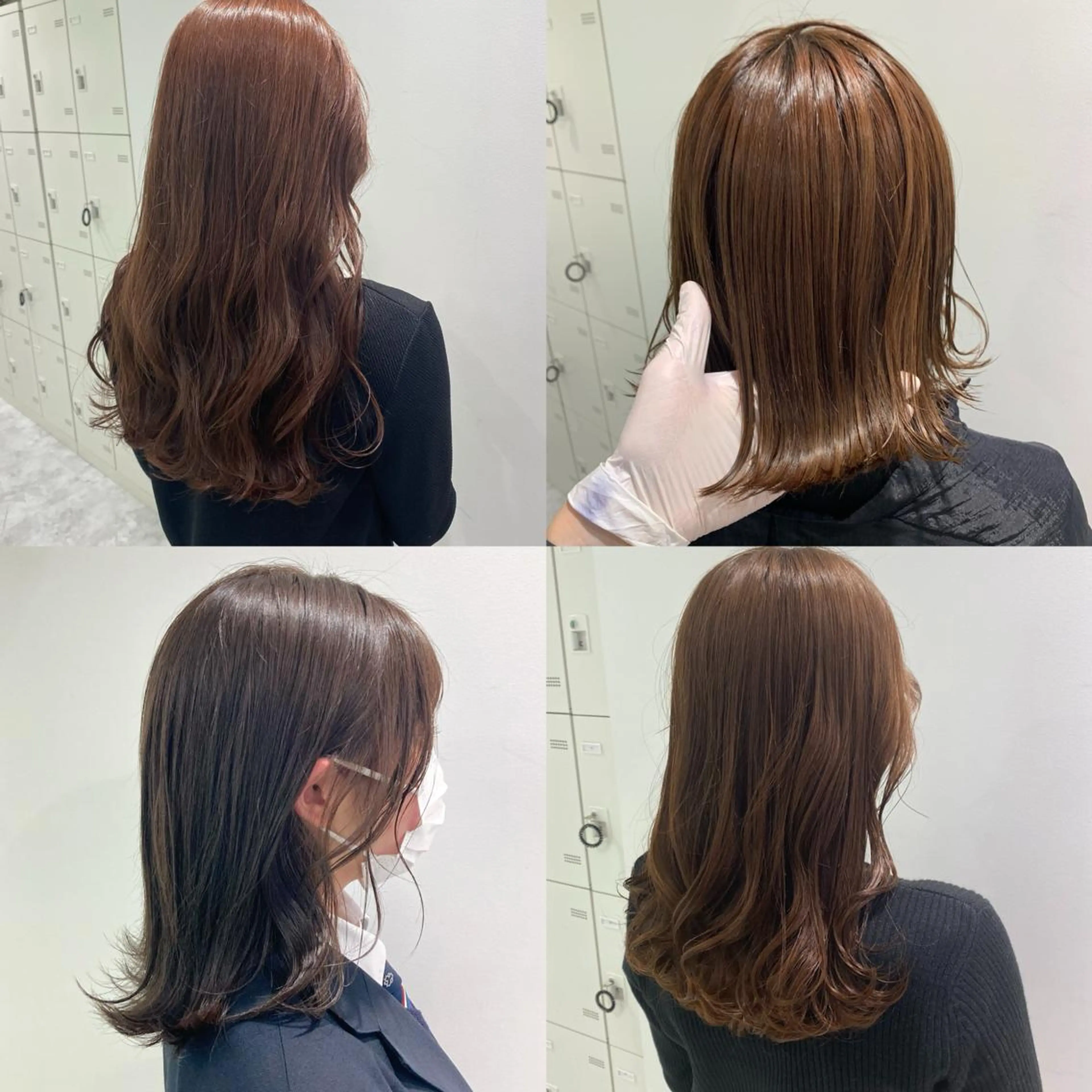 セミロング カラー パーマ ヘアアレンジ ネイル マツエク・マツパ 韓国風ベージュ🤎 赤みなし🌿横浜🤎のヘアスタイル