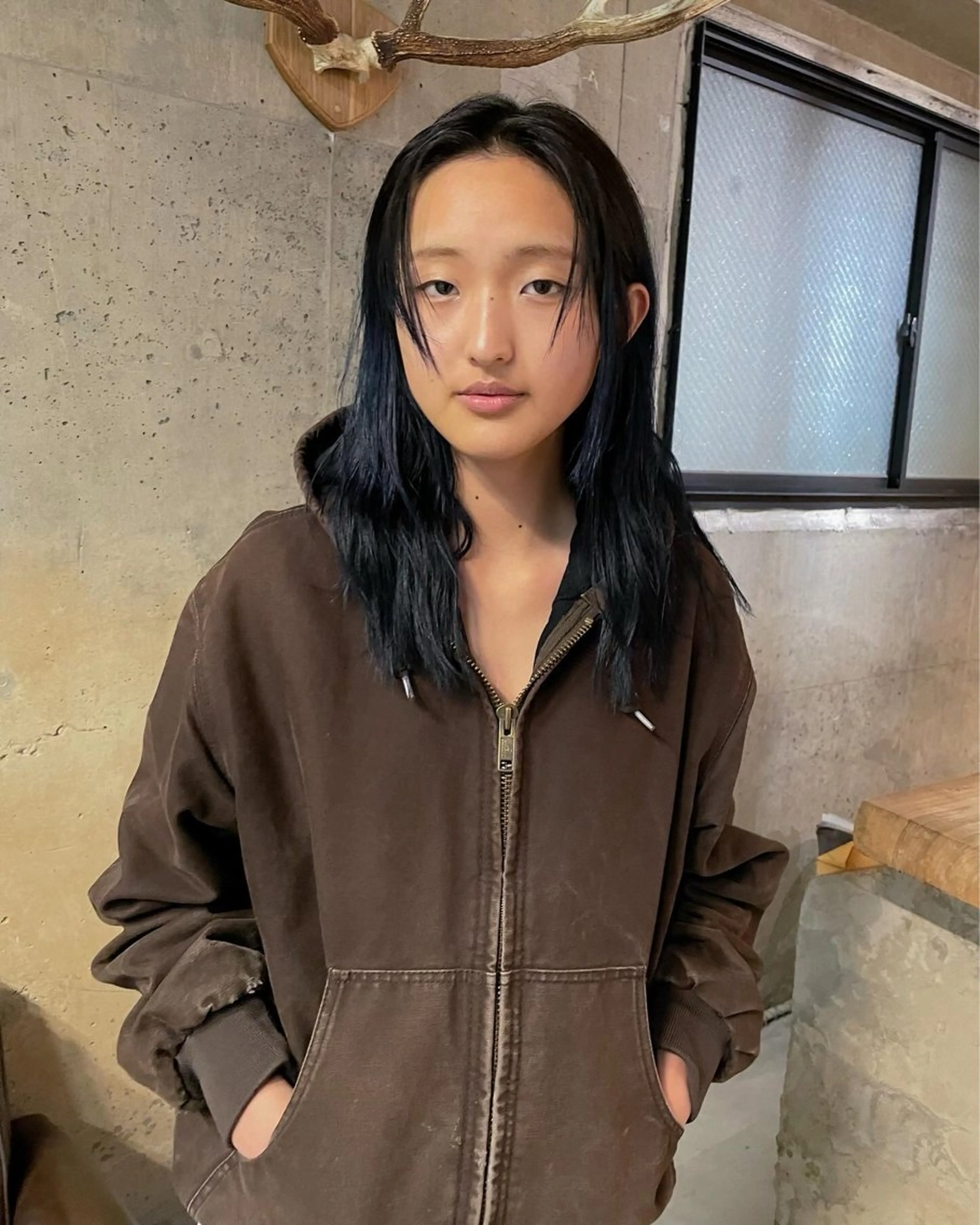 セミロング カラー パーマ/レイヤー 岩山丈一郎のヘアスタイル