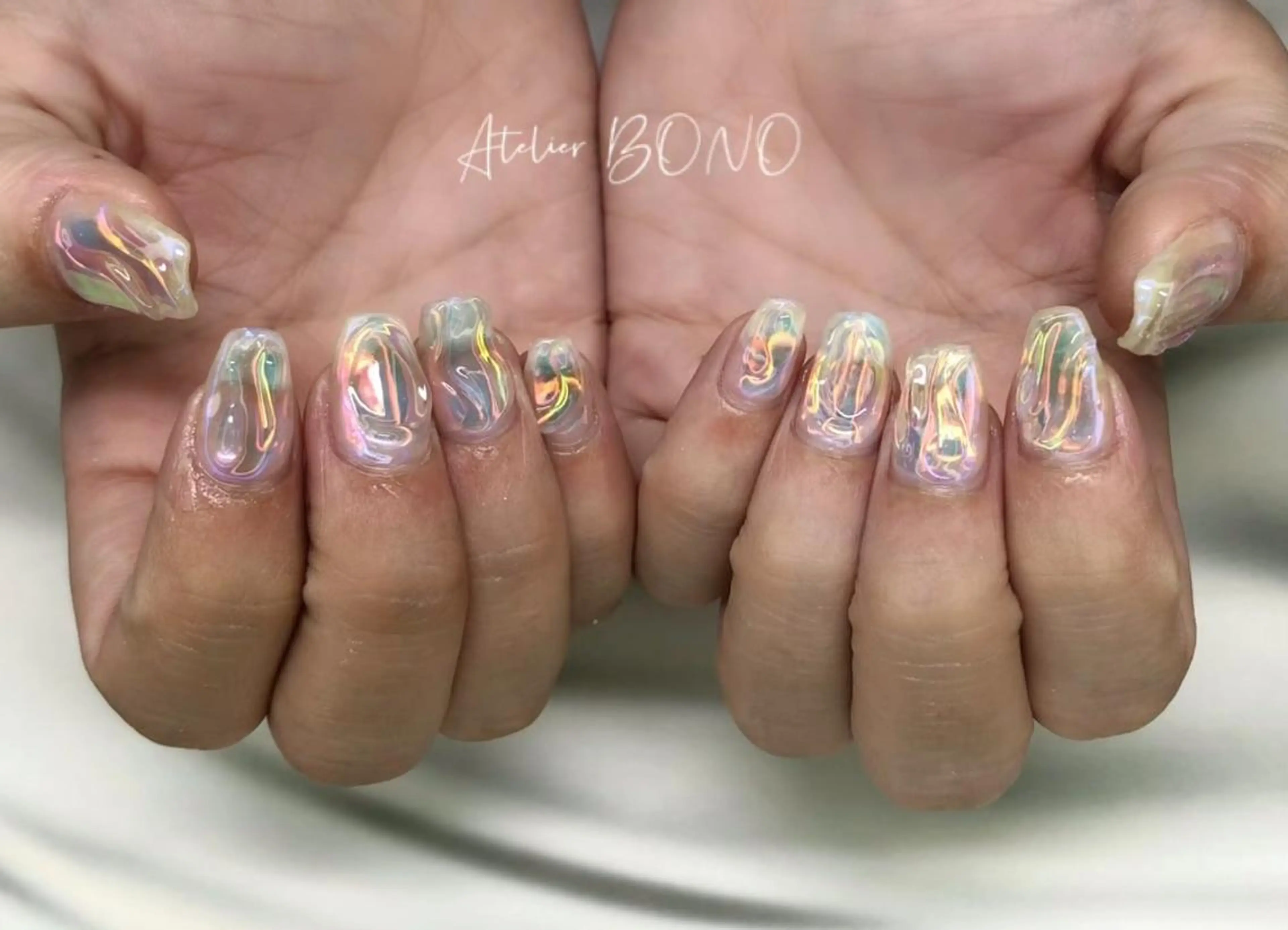 ネイル 氷ネイル・うるうるネイル nail salon アトリエBONOのネイルデザイン