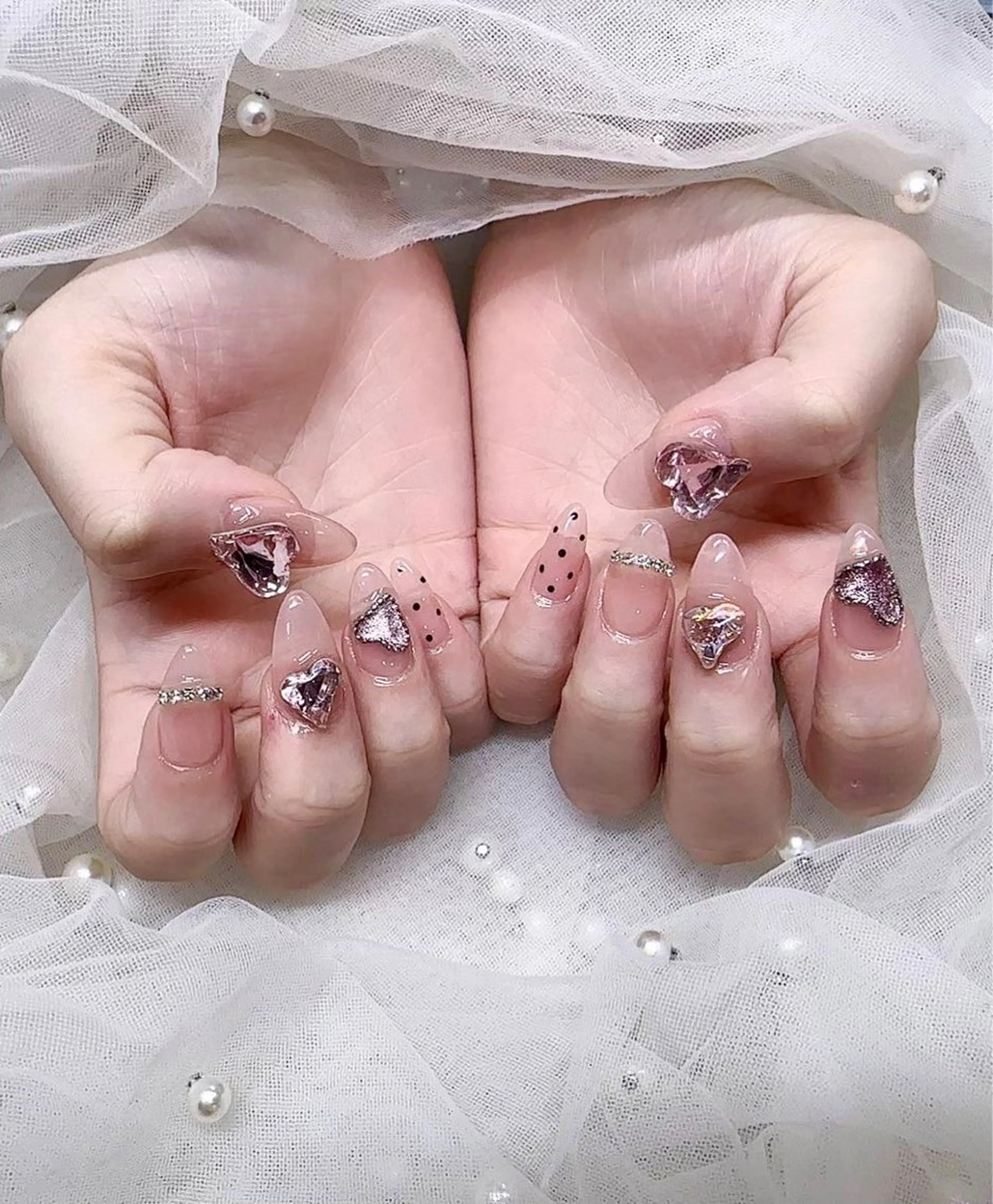 セミロング 韓国風ヘア 日暮里🌷3 りお（ネイル）のネイルデザイン