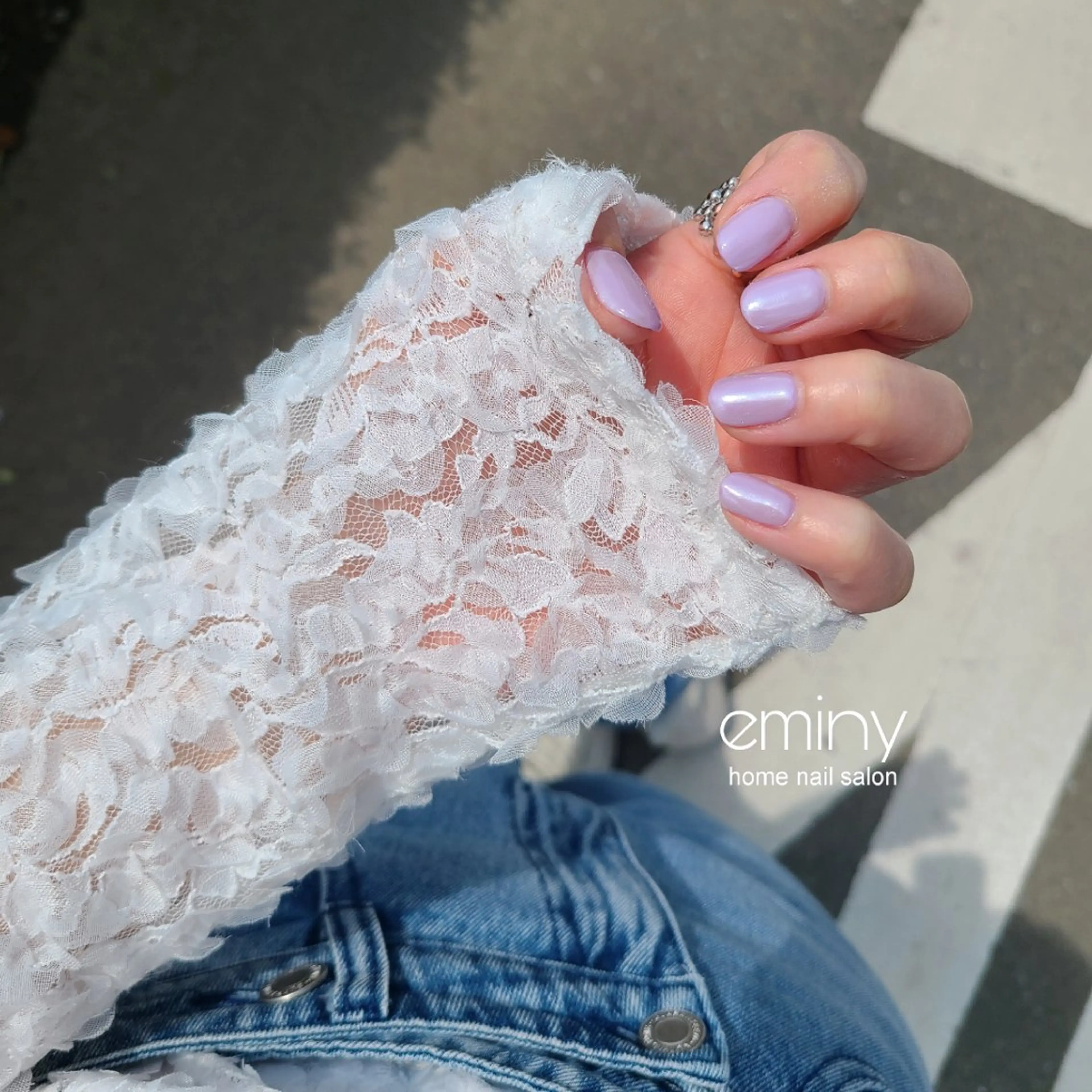 ネイル オーロラネイル ジェルネイル 韓国ネイル ワンカラーネイル パステルネイル ハンドネイル nail salon  eminyのネイルデザイン