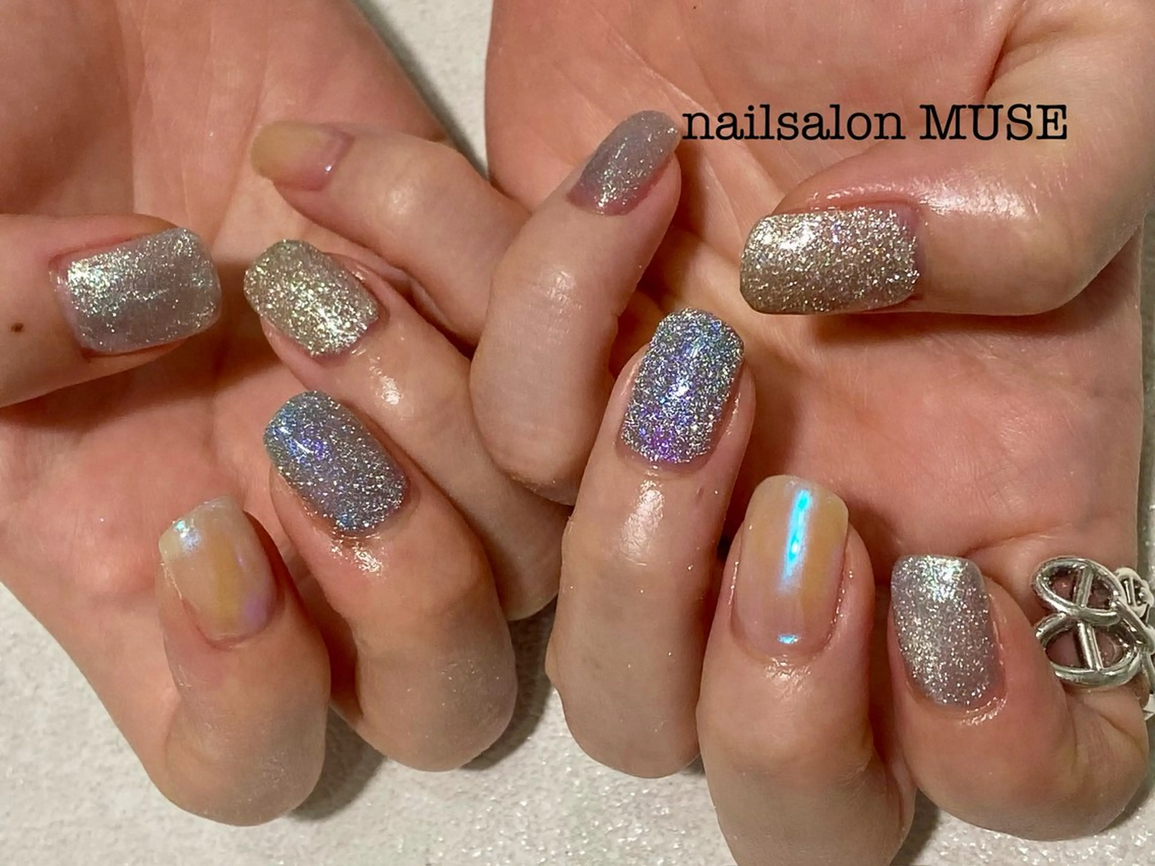 ネイル フラッシュネイル ミラーネイル Nail Salon MUSEのネイルデザイン
