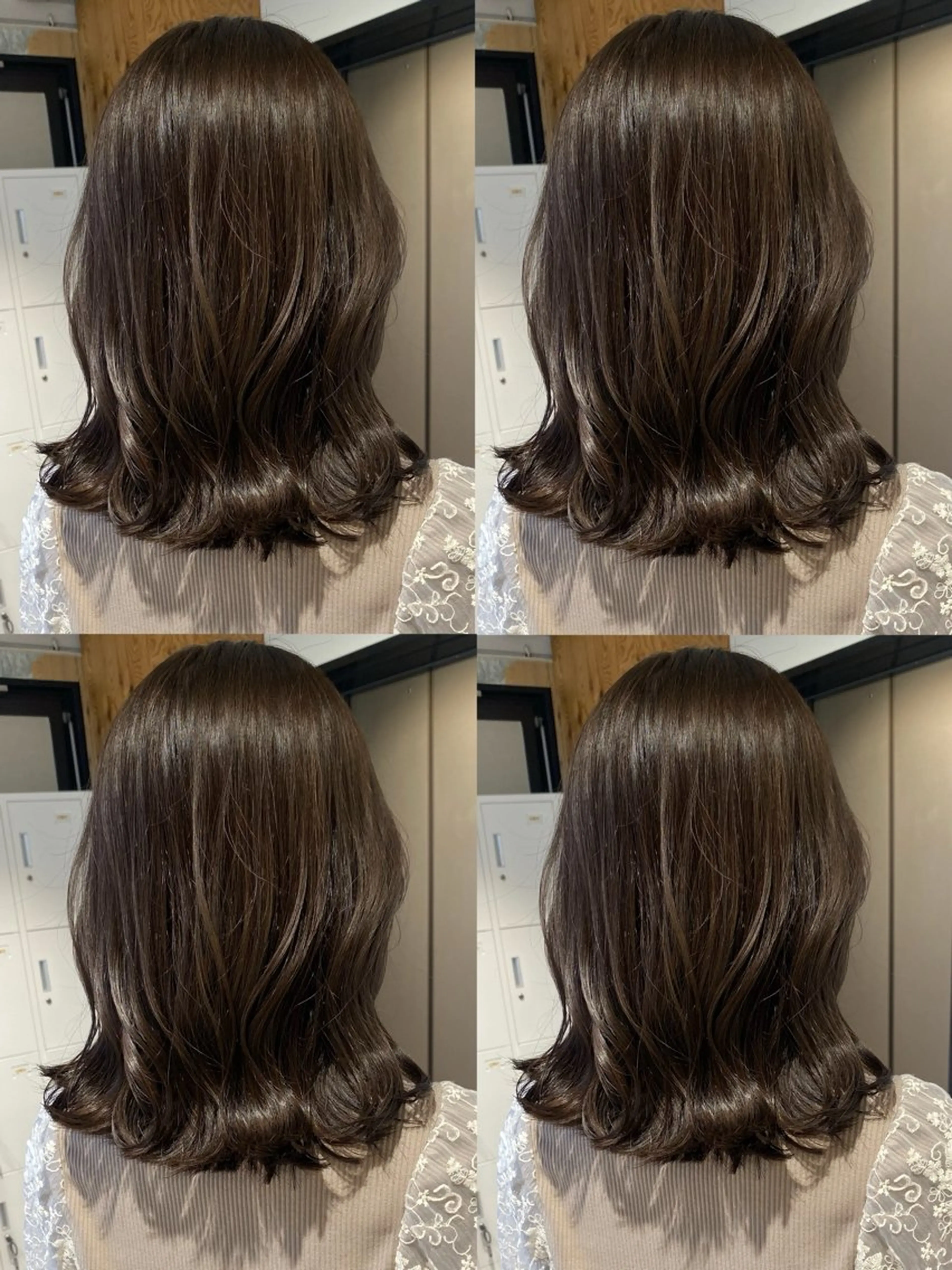 ミディアム カラー カット ヘアカラー トリートメント fier_umeda 梨花 rifaのヘアスタイル