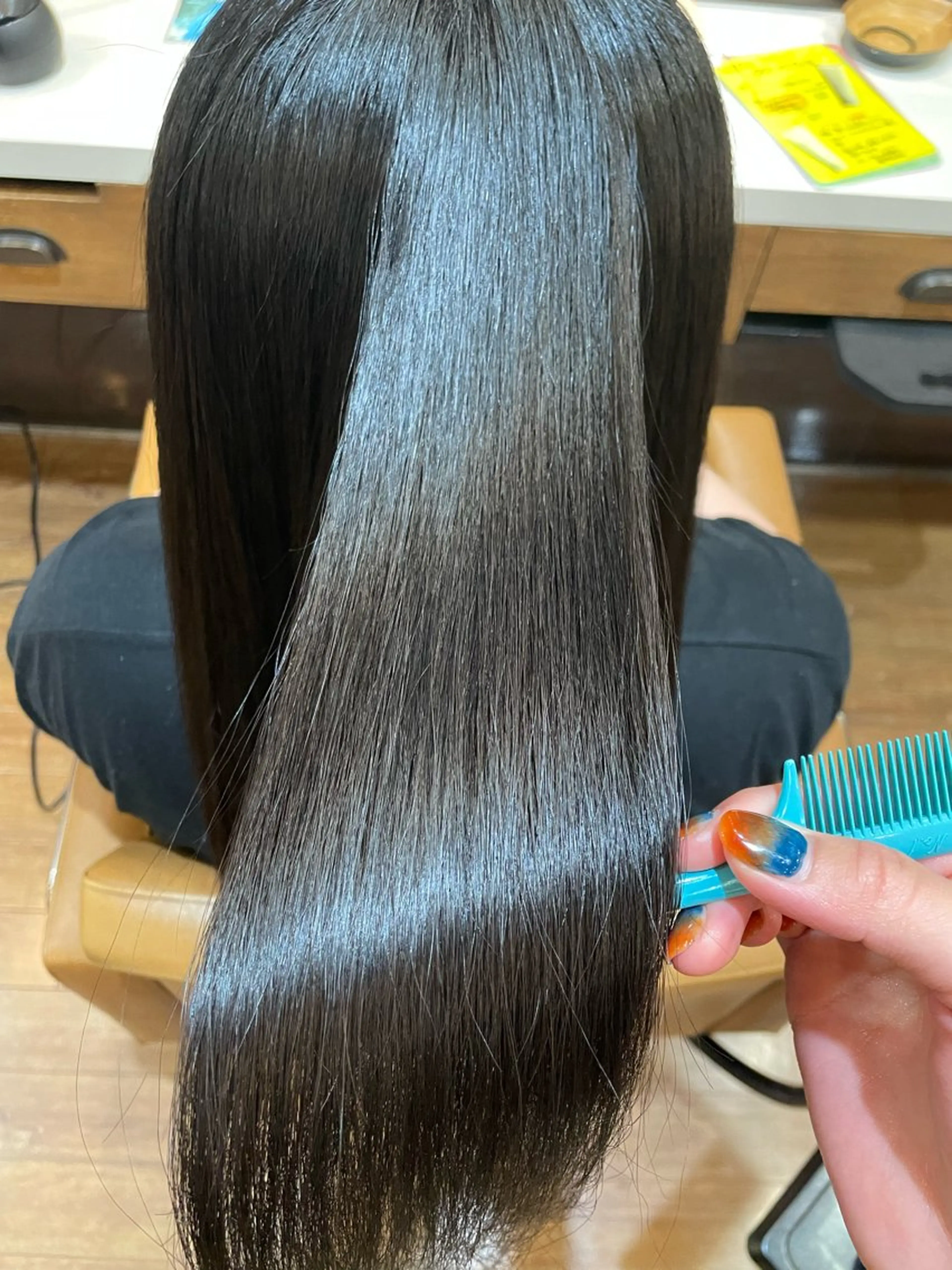 ロング 縮毛矯正 縮毛矯正 オオシマ ミユのヘアスタイル