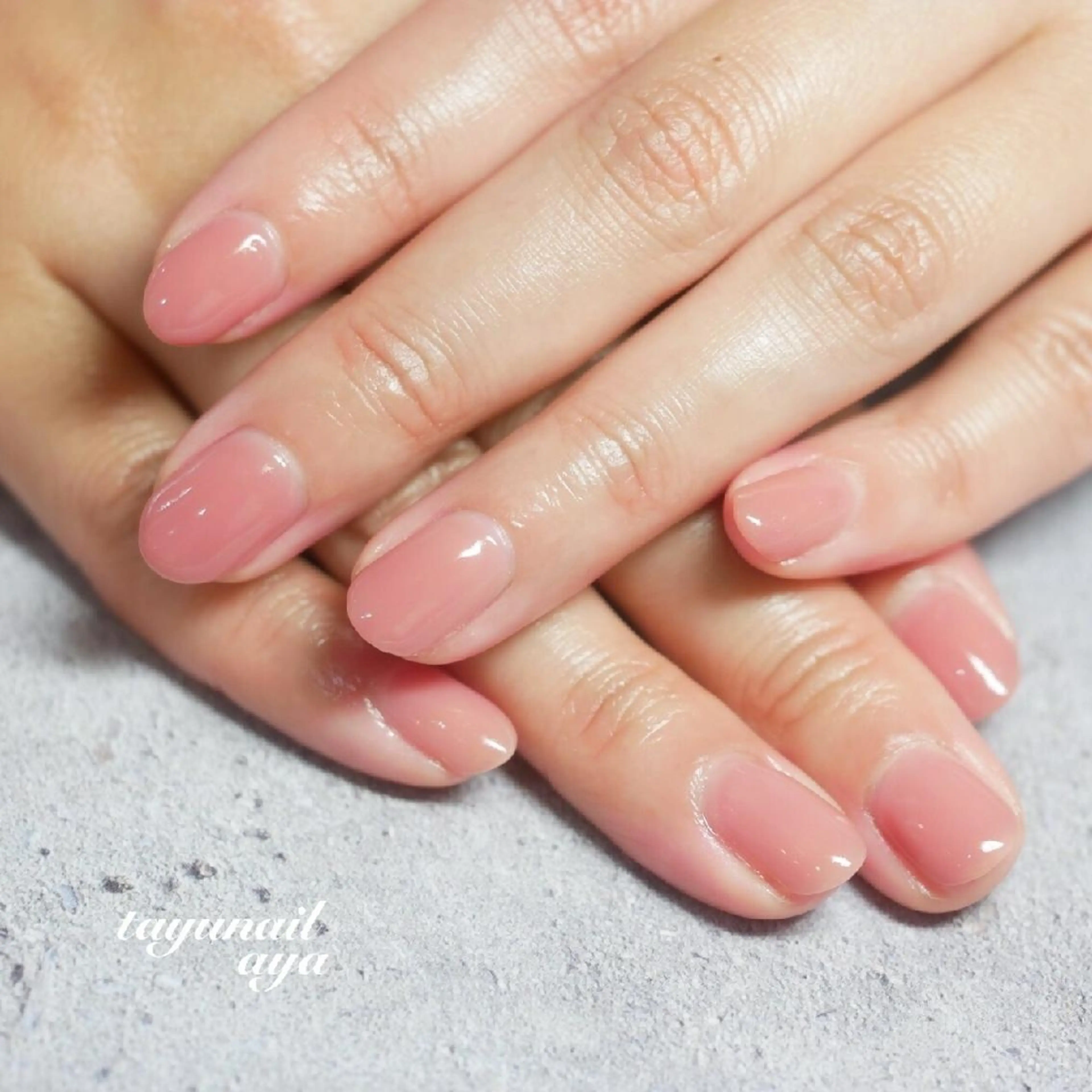 ネイル ブルー ジェルネイル 氷ネイル・うるうるネイル ワンカラーネイル パラジェル ネイルサロン・ネイルスクール　たゆnail所属・ネイルサロン 【たゆnail】のネイルデザイン