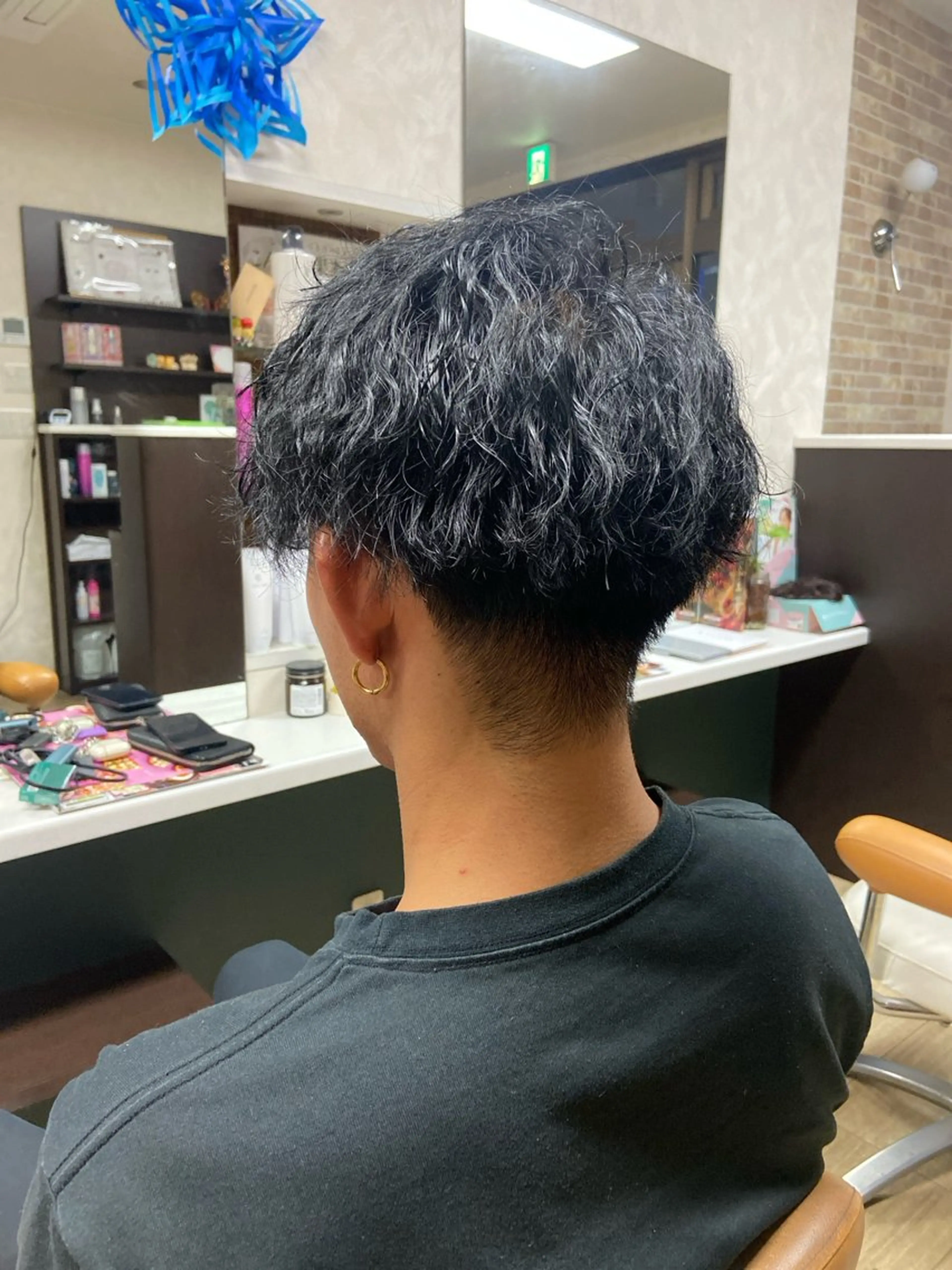 ショート パーマ メンズ 千上 結希奈のヘアスタイル