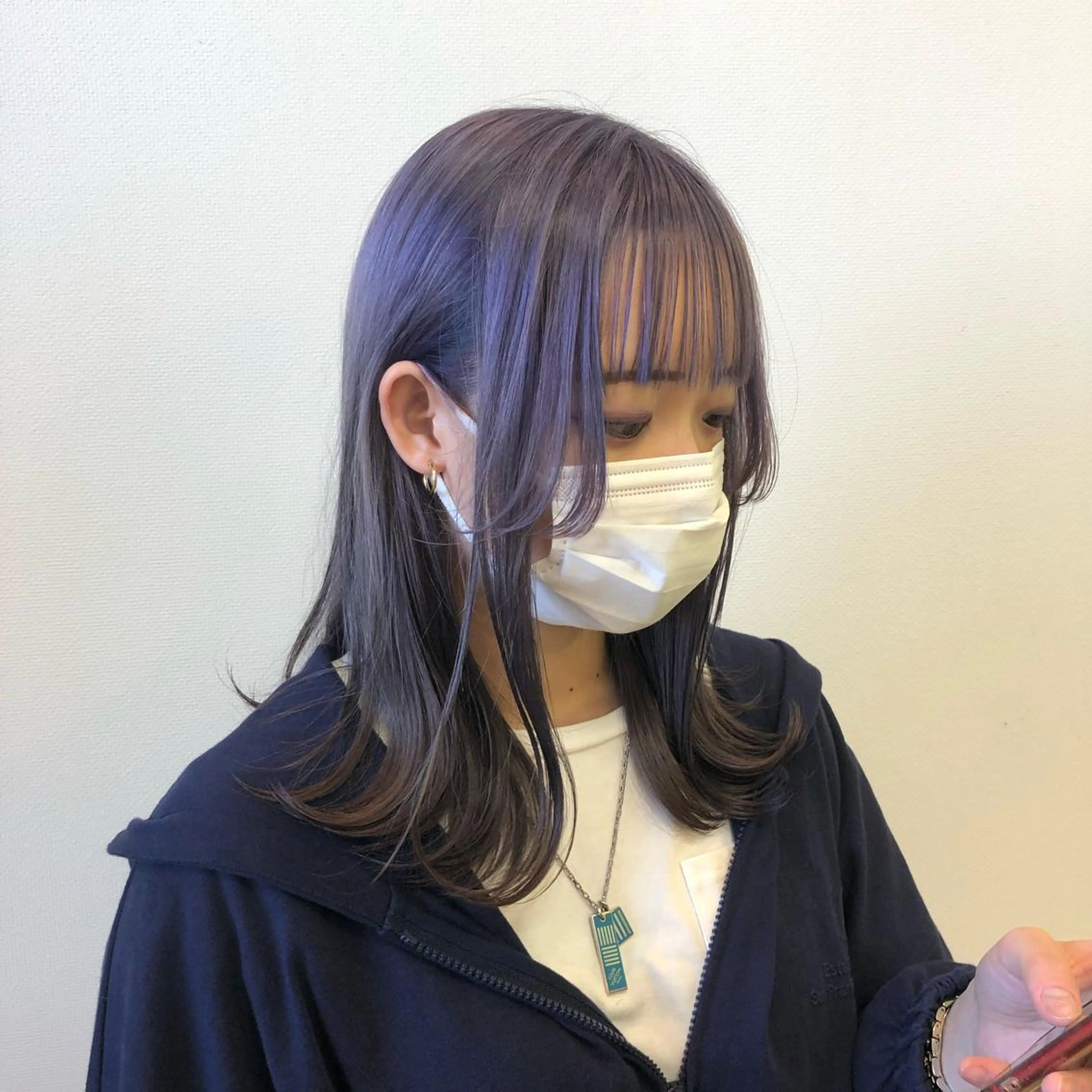 ミディアム カラー パーマ ヘアアレンジ ❣️倉敷❣️美髪 カラー能登一成のヘアスタイル