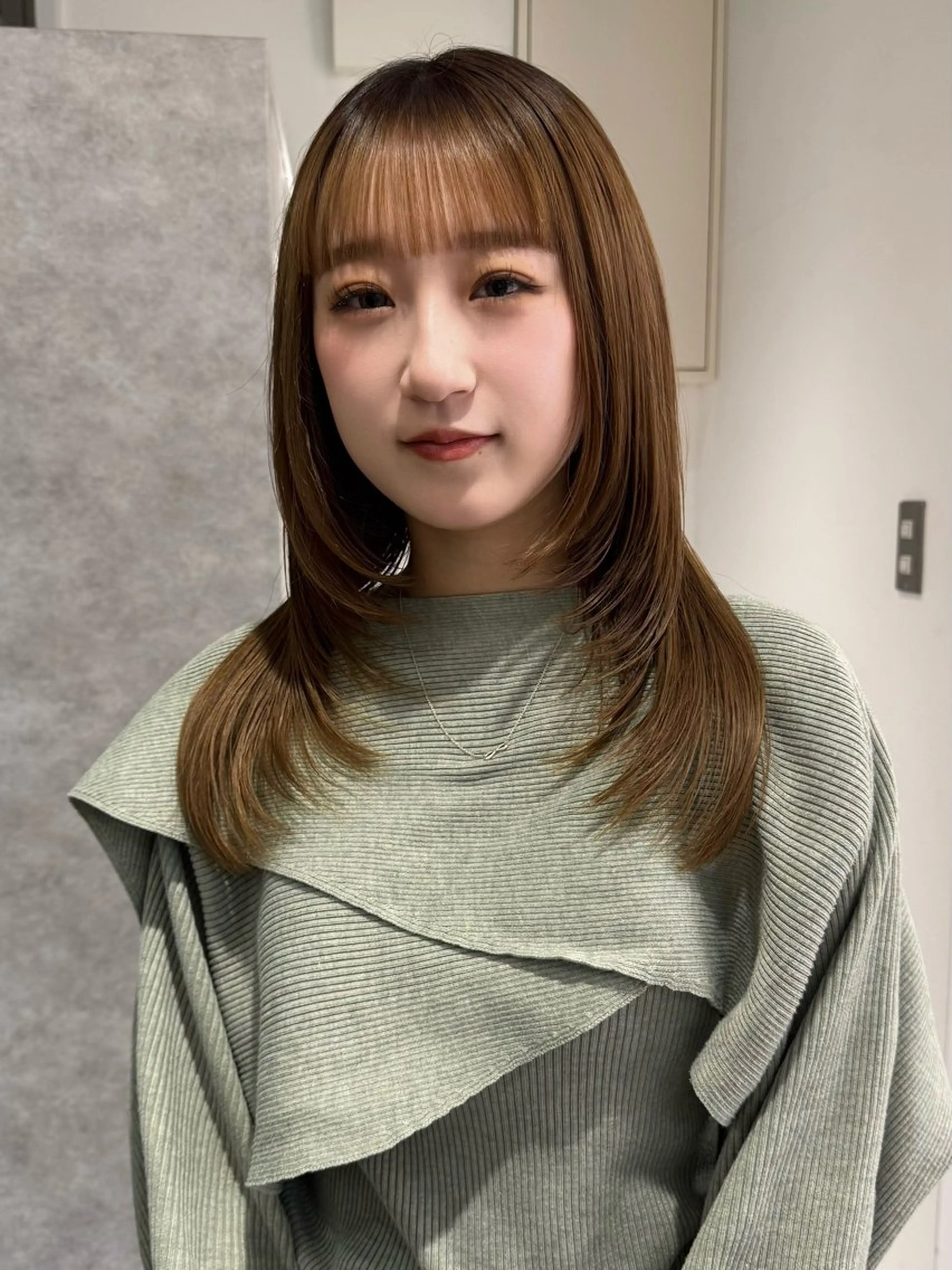 ロング カット 垢抜け/レイヤー/ ハイトーン/アスナのヘアスタイル