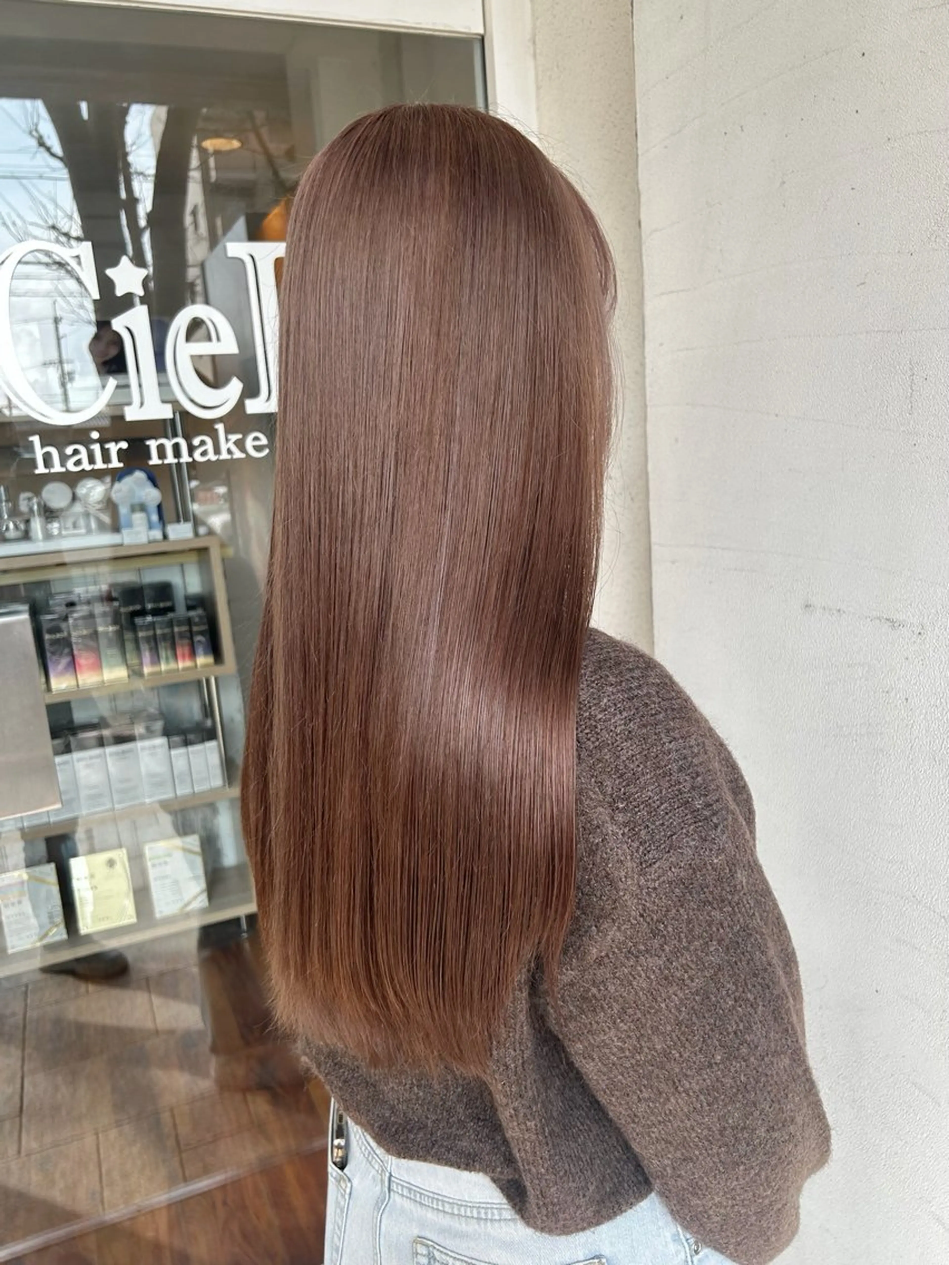 ロング カラー ベージュカラー ブラウンカラー ブラウンベージュ 髪質改善 ロング カット ヘアカラー トリートメント 髪質改善/透明感 カラー/西川奈穂のヘアスタイル