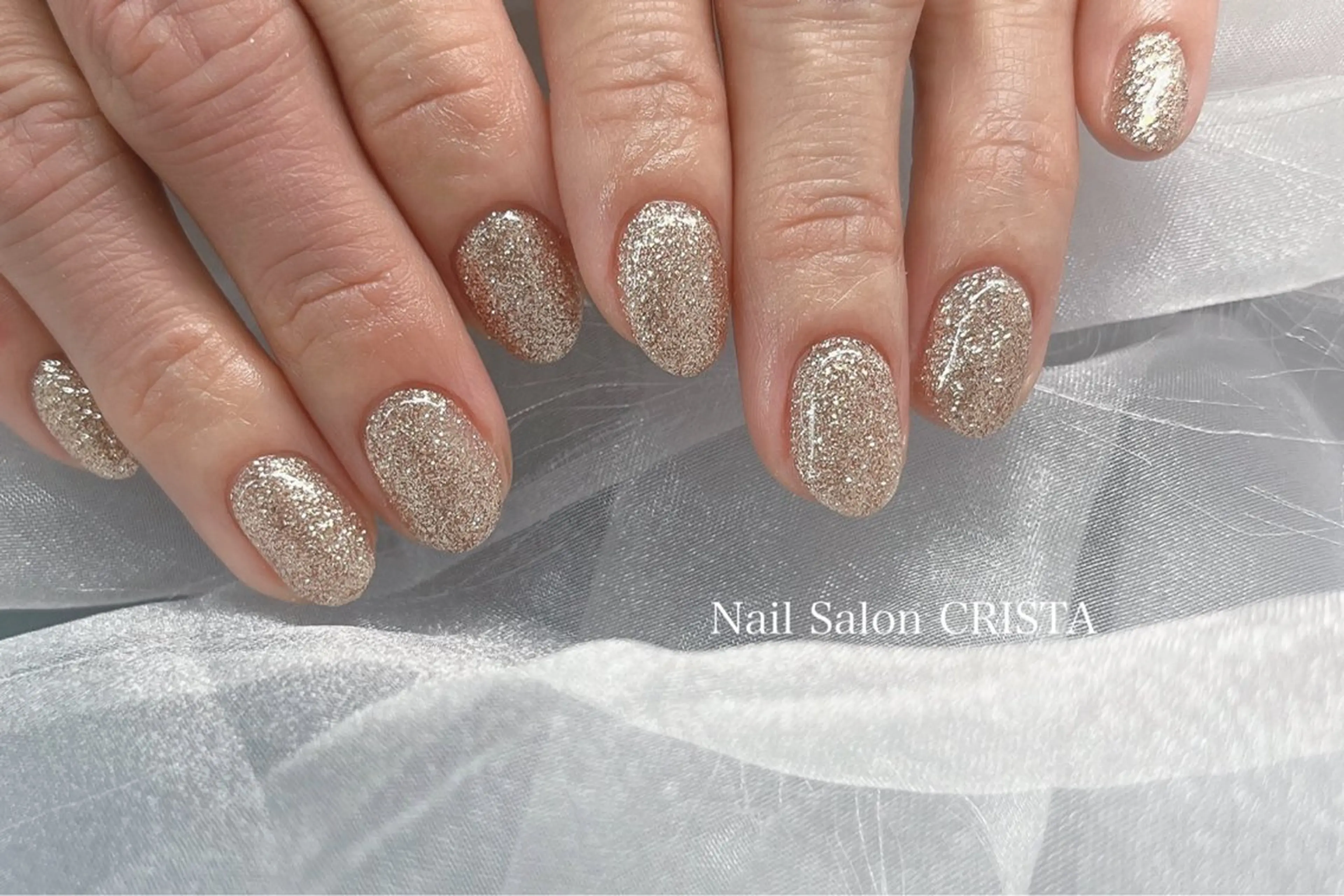 ネイル キラキラネイル ラメ(グリッター) CRISTA 🤍ヒナタのネイルデザイン