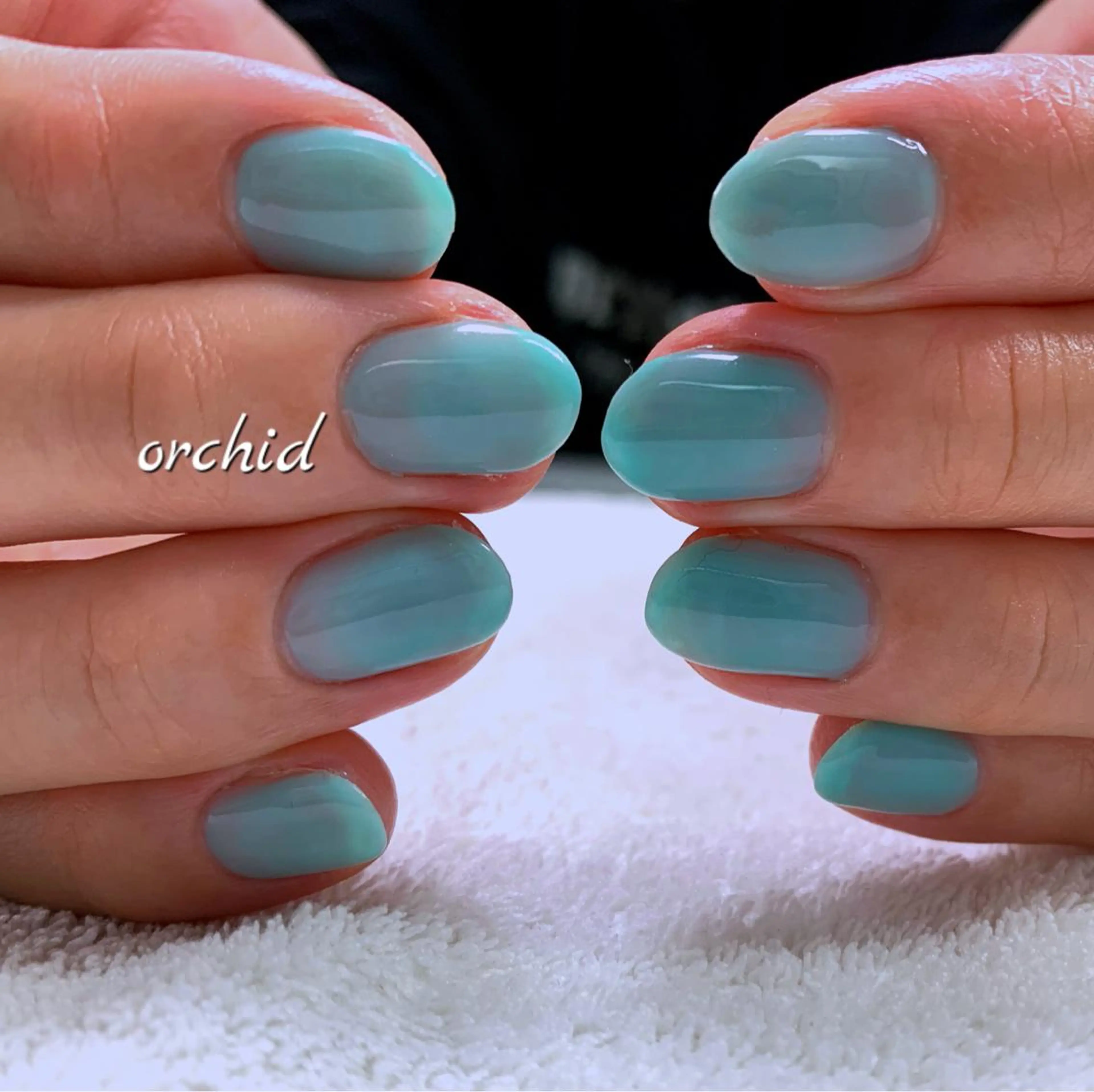 ネイル クリアネイル グリーン ハンドネイル フットネイル orchid ♡オーキッドのネイルデザイン