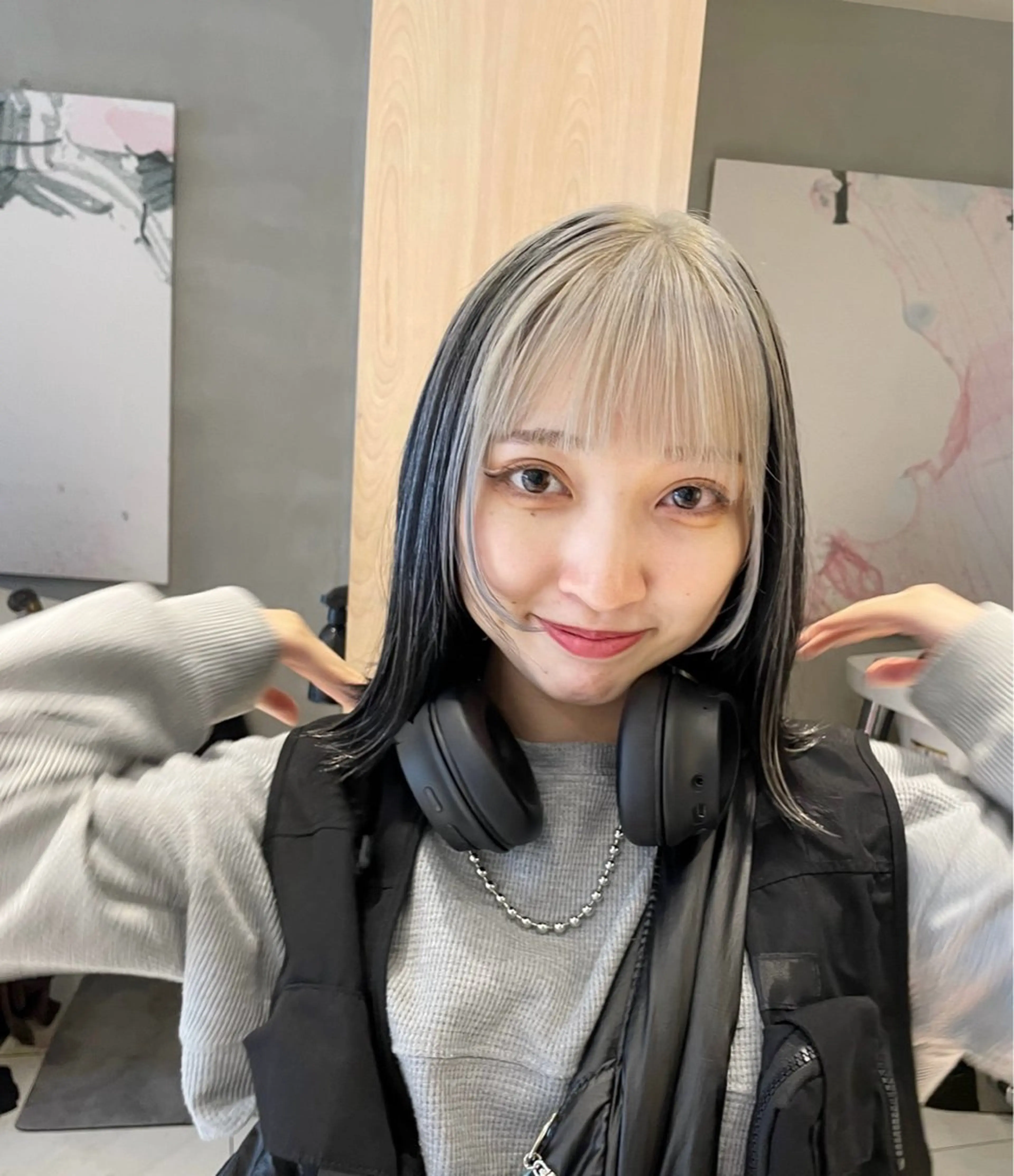 ミディアム カラー ヘアアレンジ ヘアカラー トリートメント ヘッドスパ ヘアセット 艶髪/レイヤーカット 🐣misakiのヘアスタイル