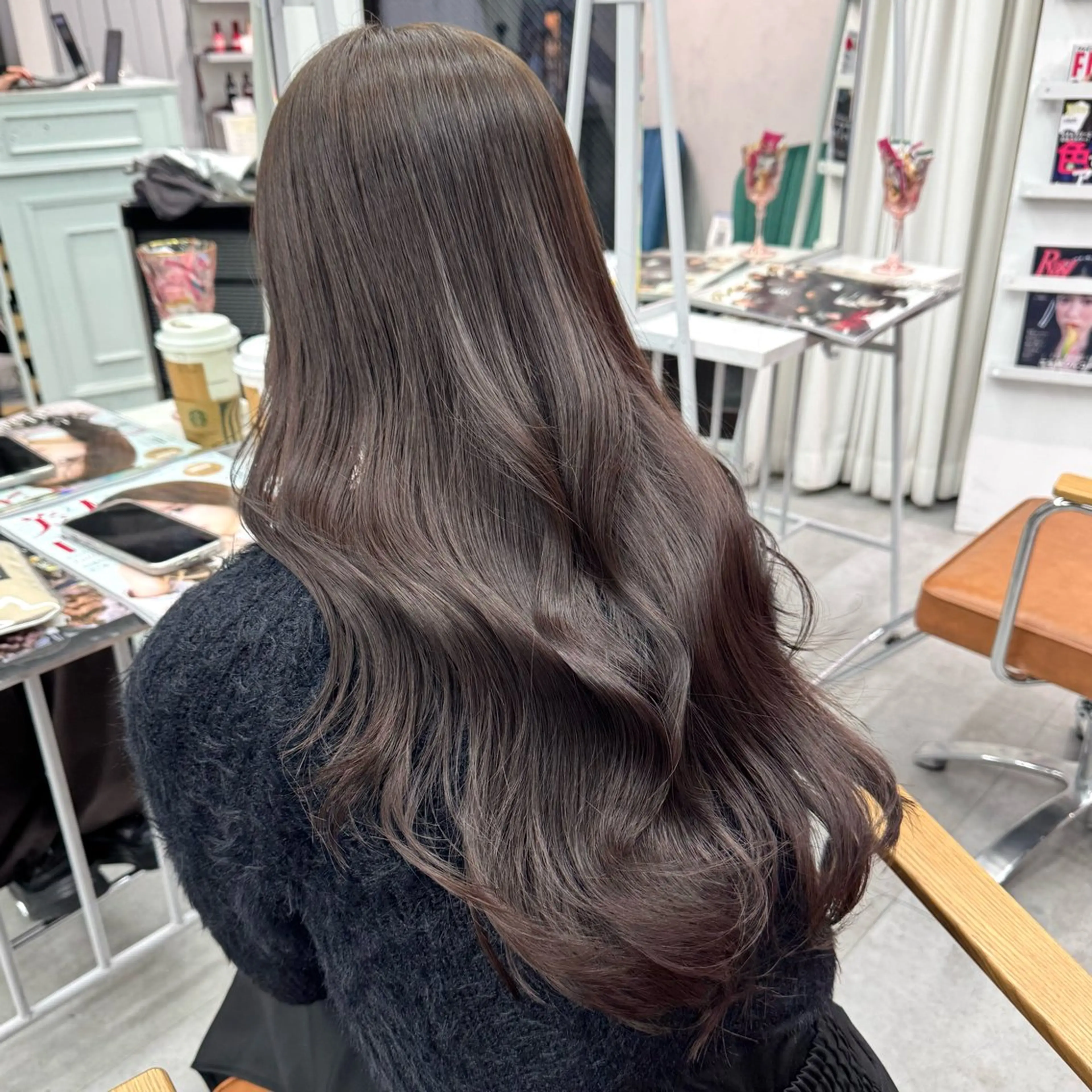 ロング カラー ヘアアレンジ ヘアカラー ブリーチなしカラー /新百合ヶ丘/安形翔のヘアスタイル