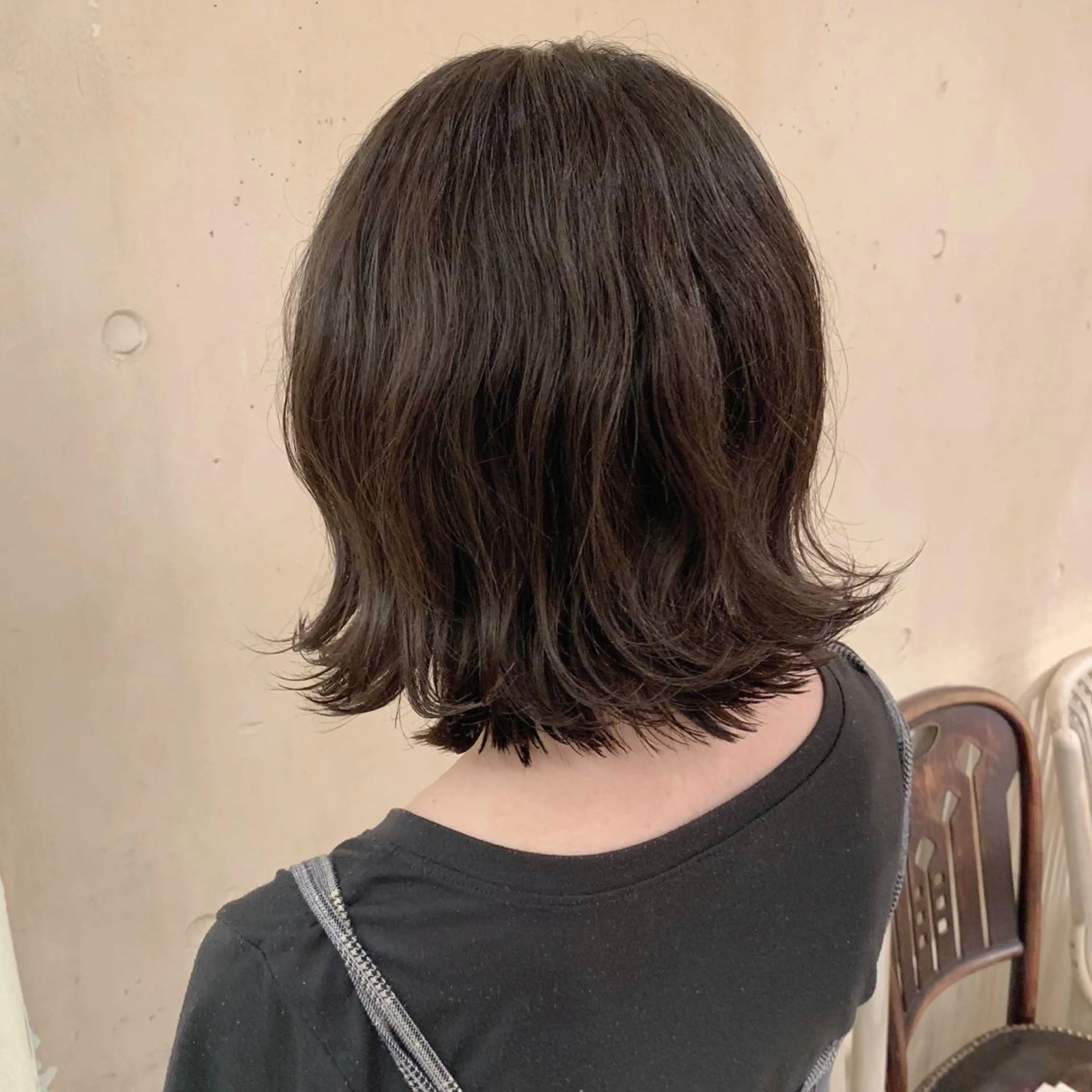 ミディアム パーマ ミディアムパーマ ボブ 外ハネヘア デジタルパーマ 銀座No.1髪質改善 縮毛矯正/本木のヘアスタイル