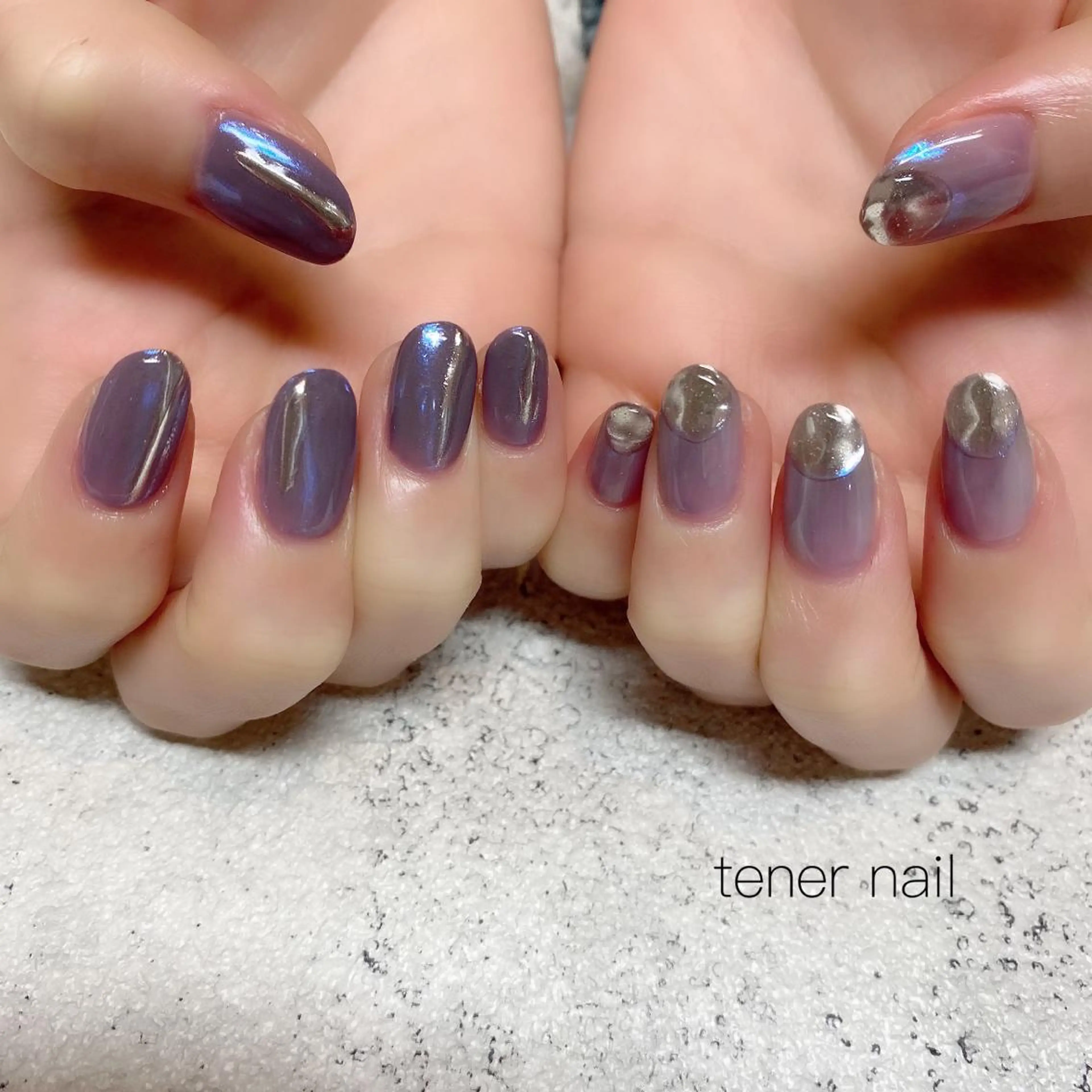ネイル パープル テネルネイル tener nailのネイルデザイン