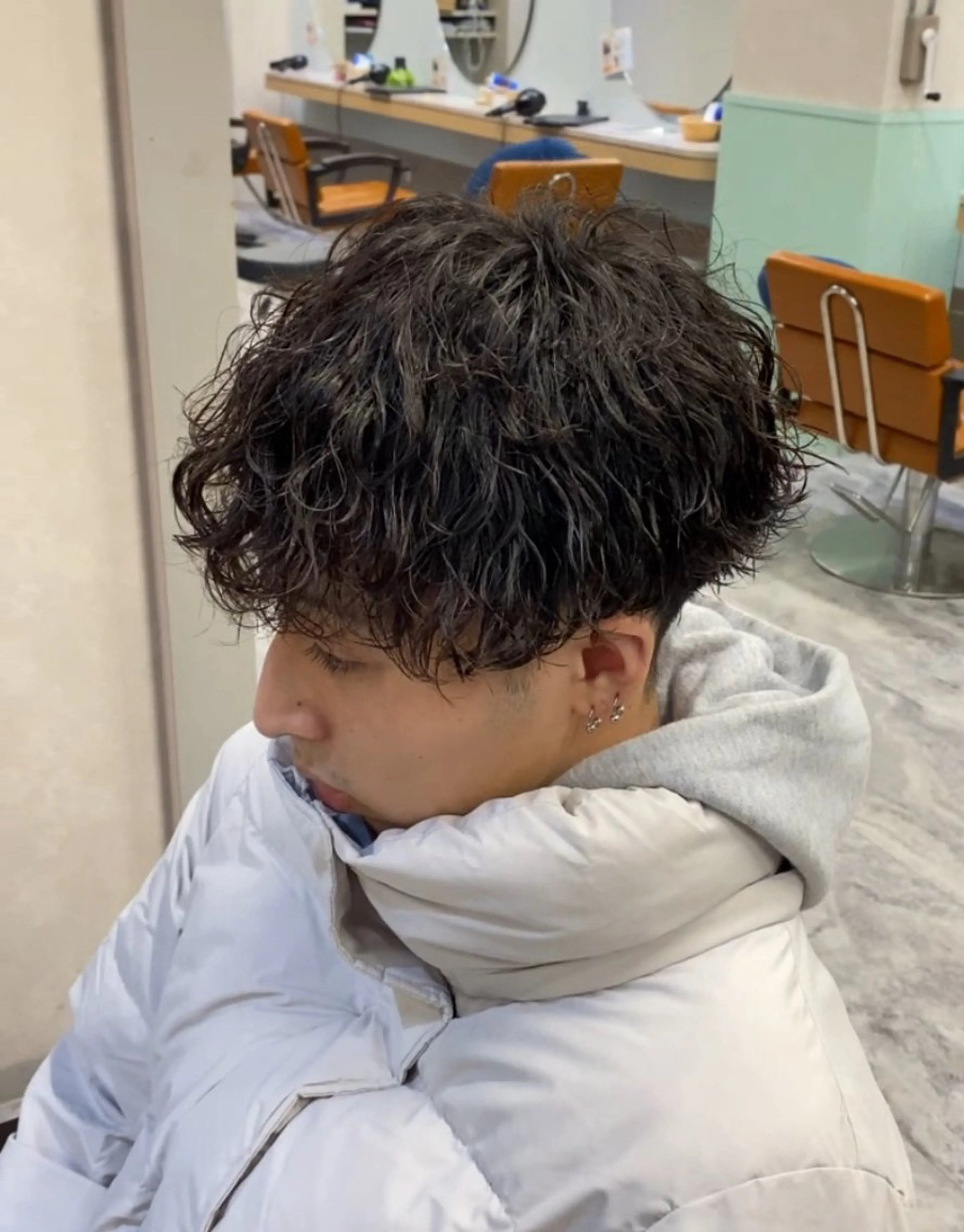 パーマ メンズ メンズパーマ 波巻きパーマ 髪質改善 カット パーマ 杉村 一輝のヘアスタイル