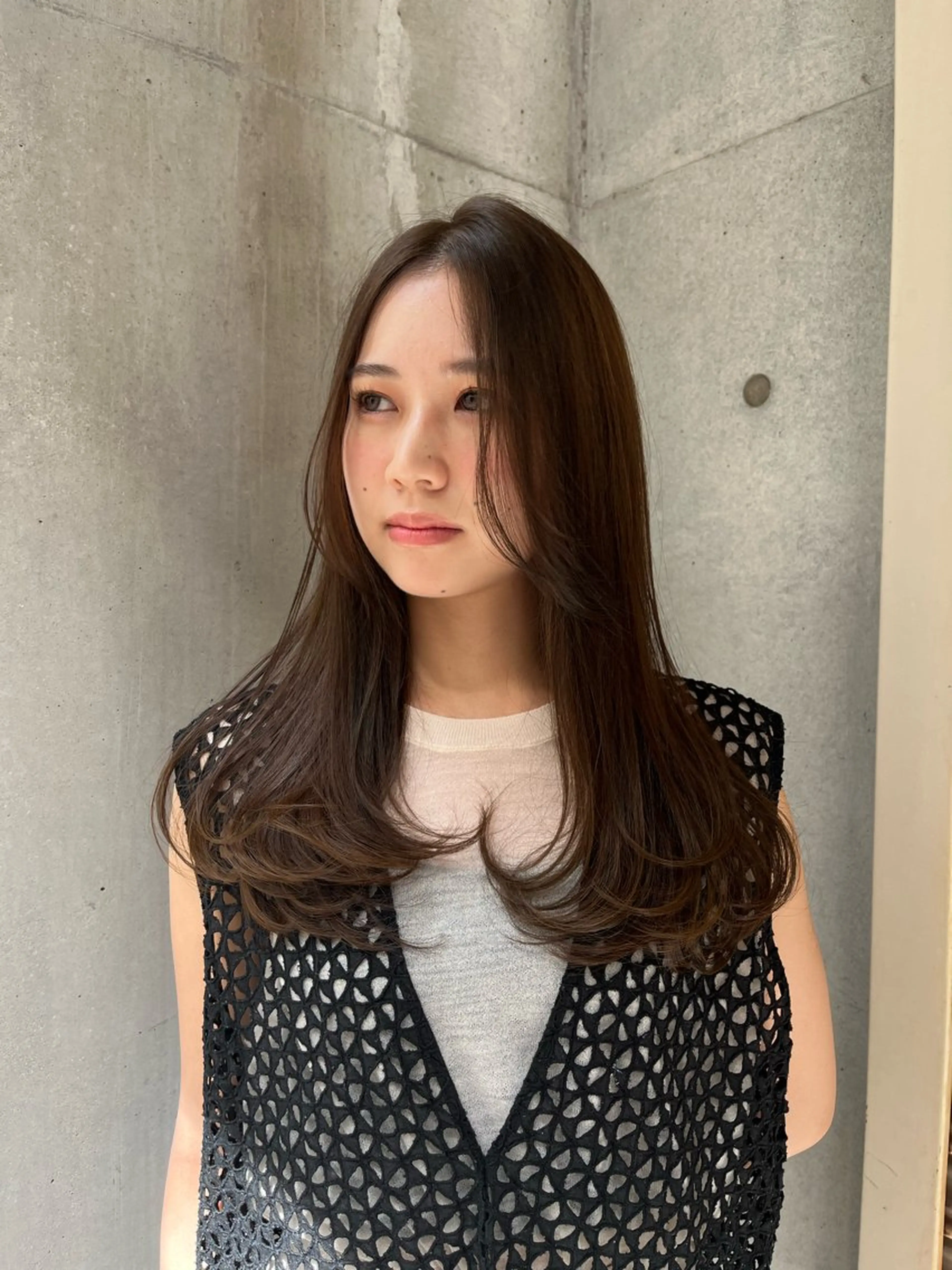 ロング カラー 草野 圭音のヘアスタイル