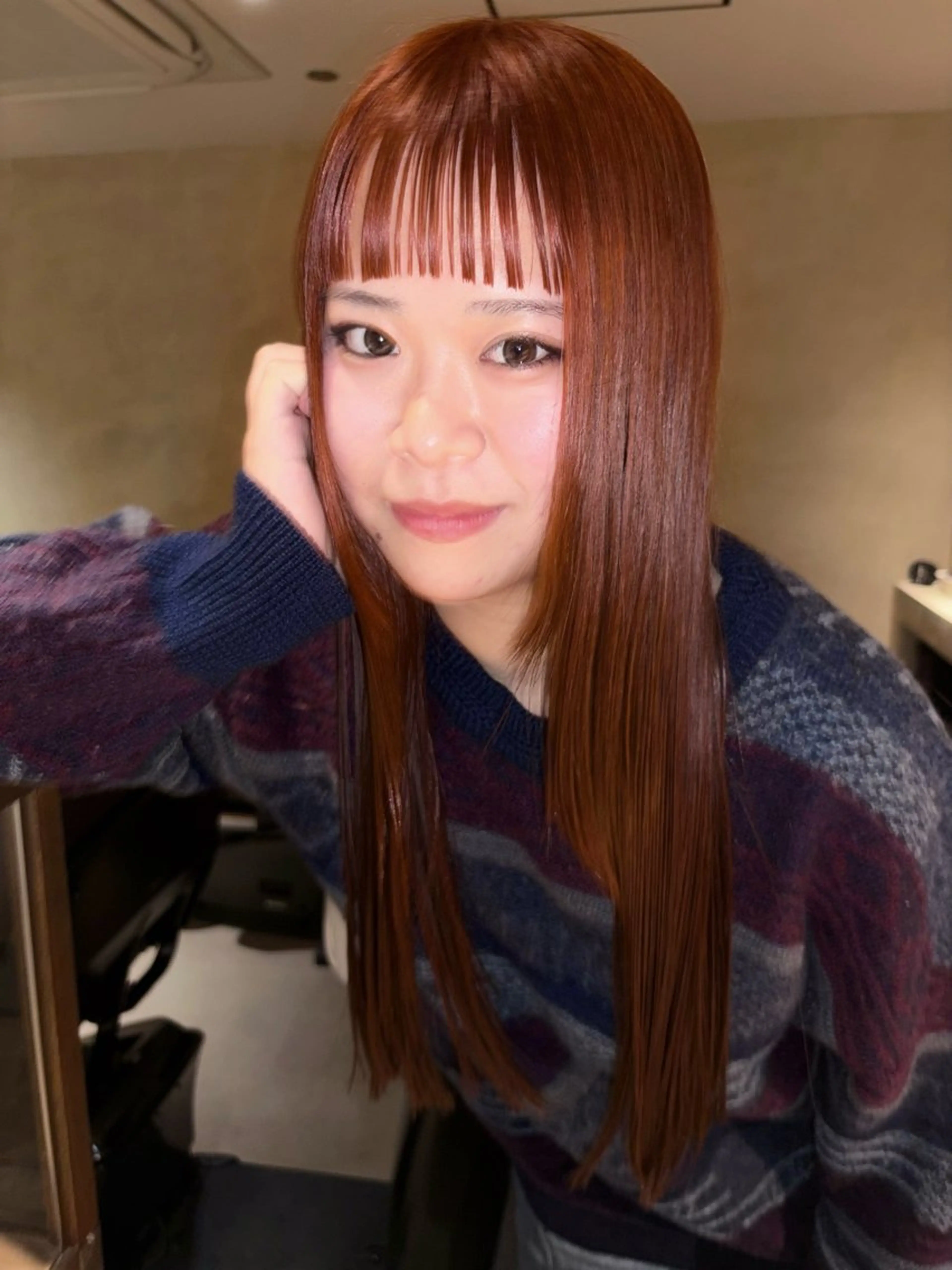 ロング カット ヘアカラー ボブ/ヘアセット 結婚式卒業式アレンジのヘアスタイル