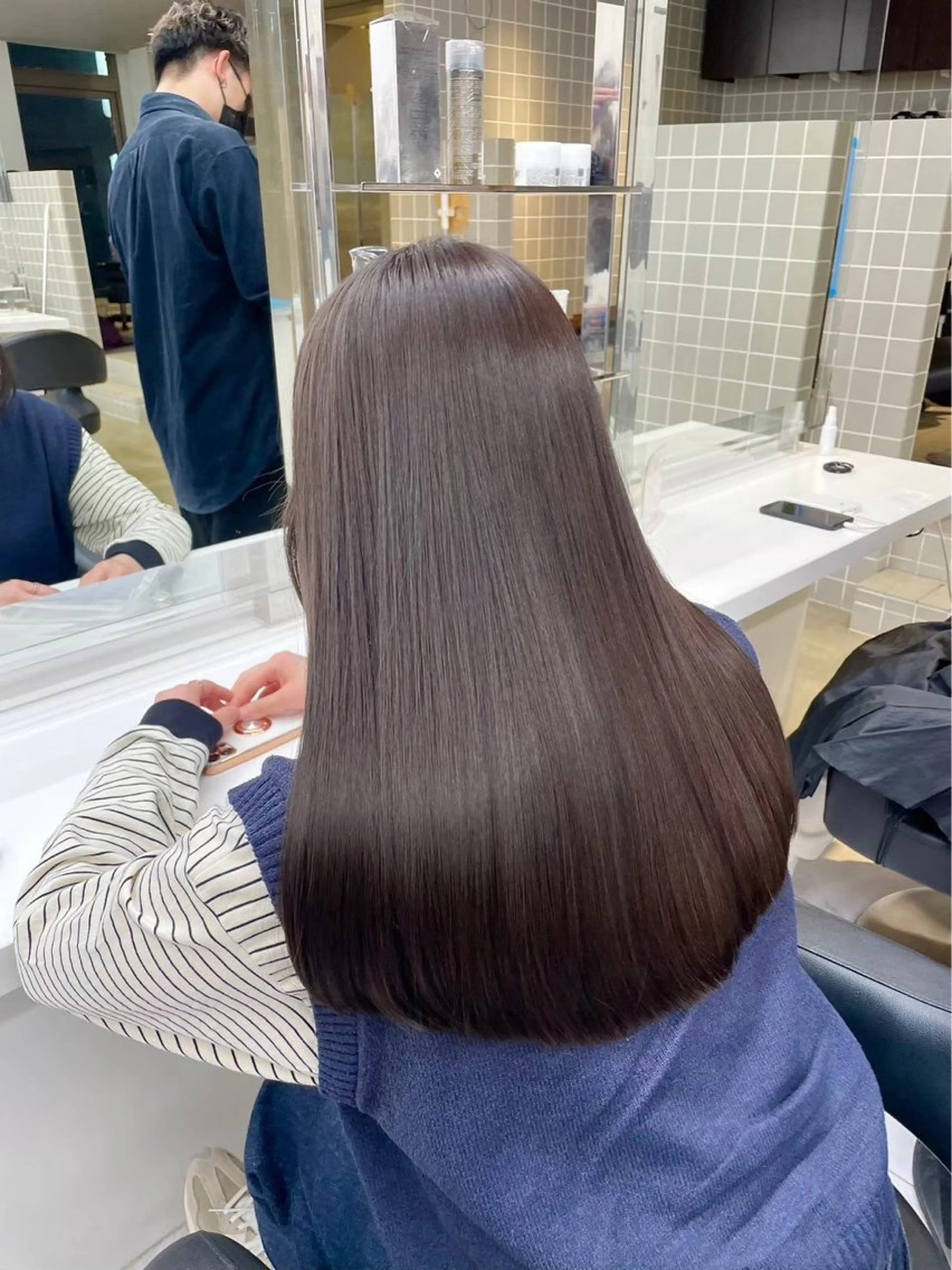 ロング カラー ヘアカラー トリートメント mao⭐️ 透明感カラー‎⭐️のヘアスタイル