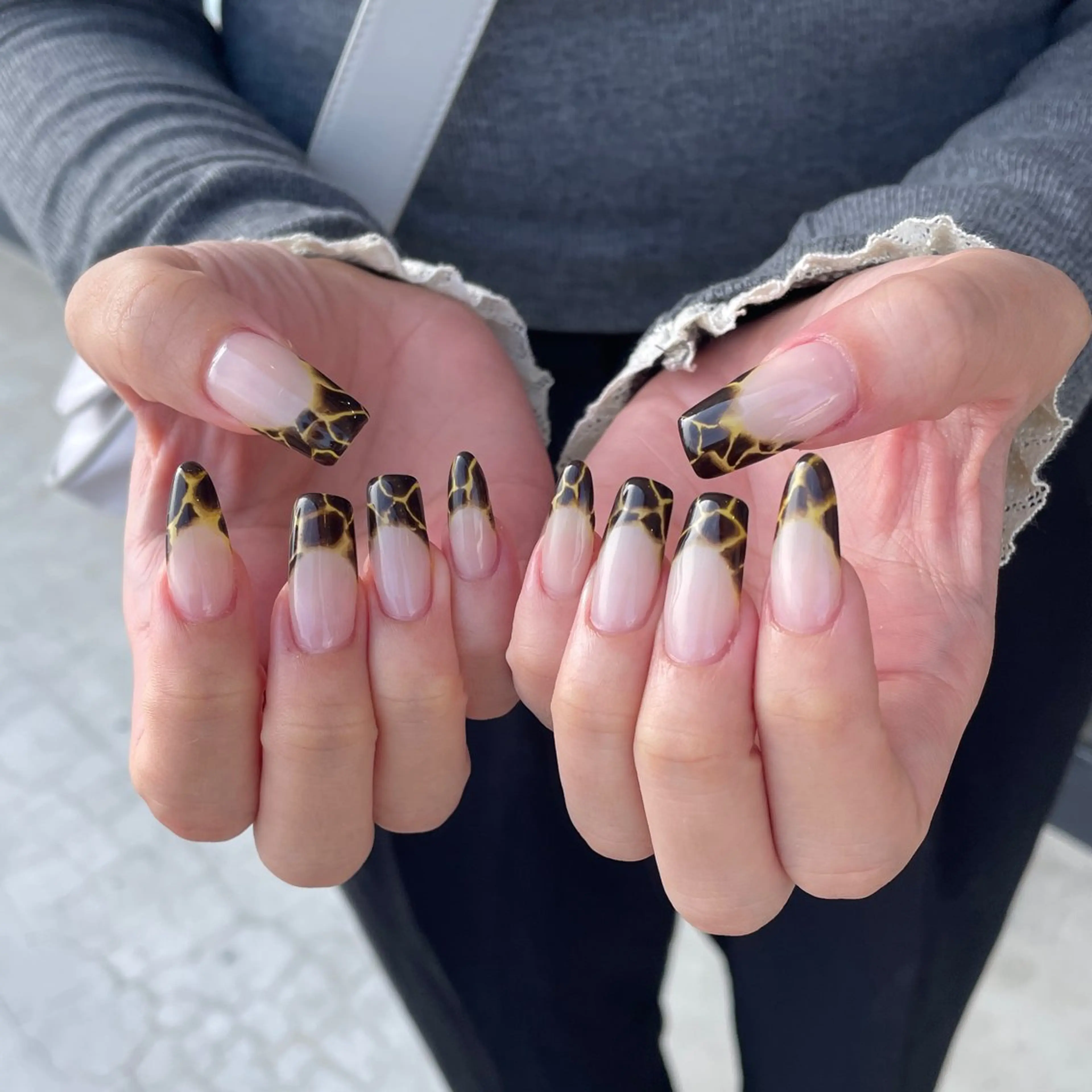 ネイル スクエアネイル ハンドネイル ennail ayaのネイルデザイン