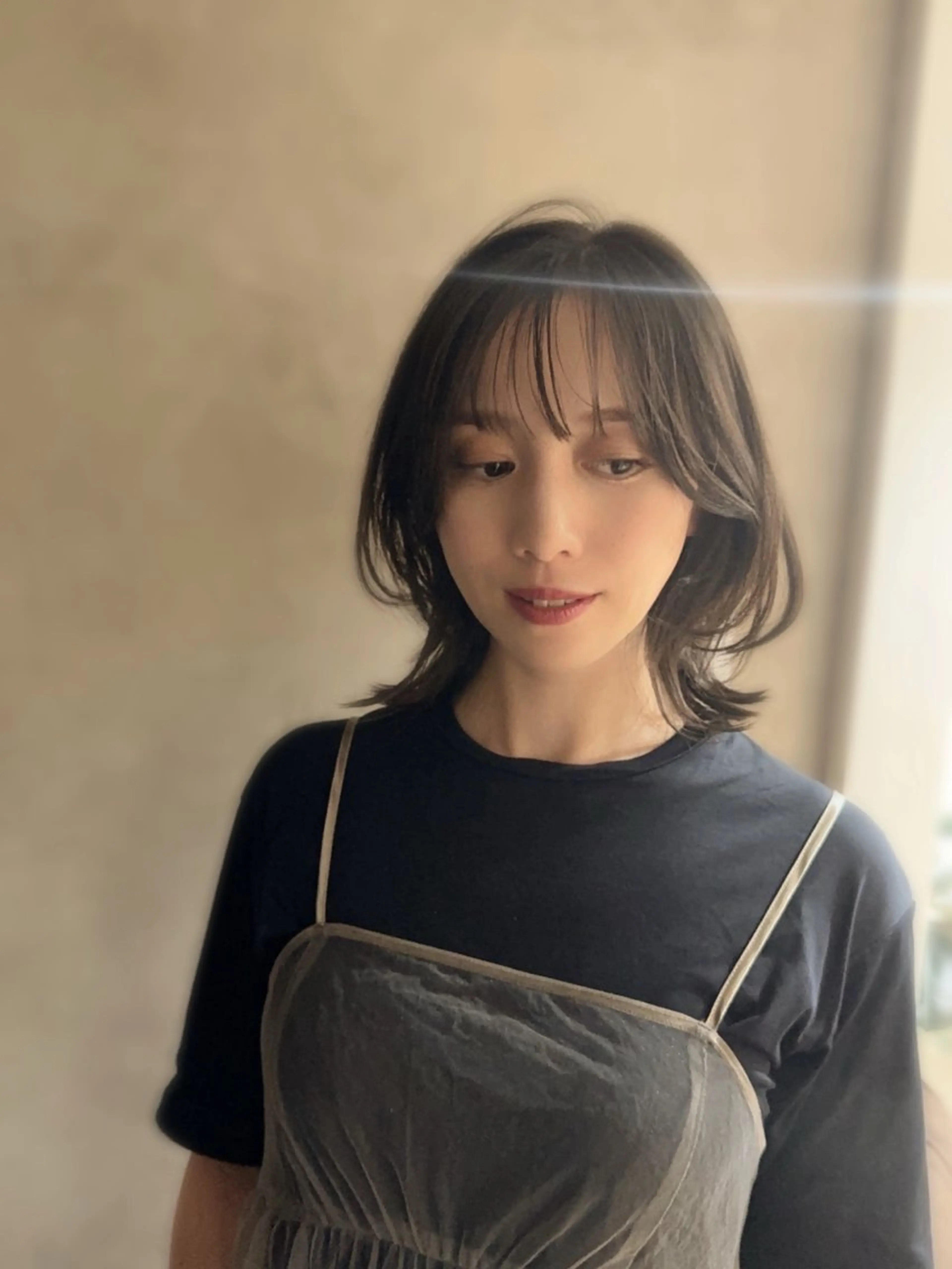 ミディアム カット ヘアカラー トリートメント 髪質改善✨艶髪✨ レイヤーカット 田畑のヘアスタイル