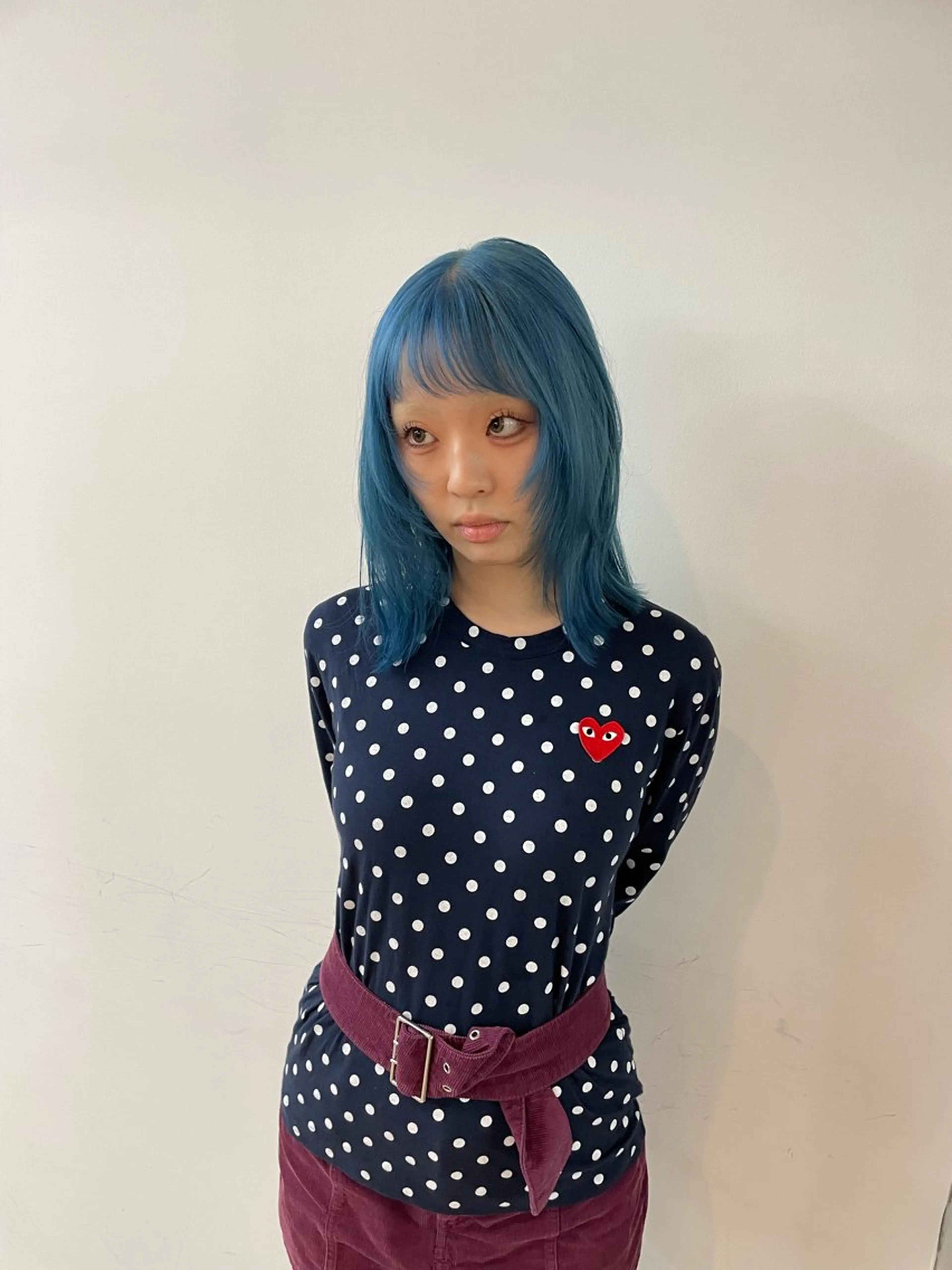 カラー ブルーカラー ヘアカラー トリートメント ハイトーン/レイヤー 🌸さくらのヘアスタイル