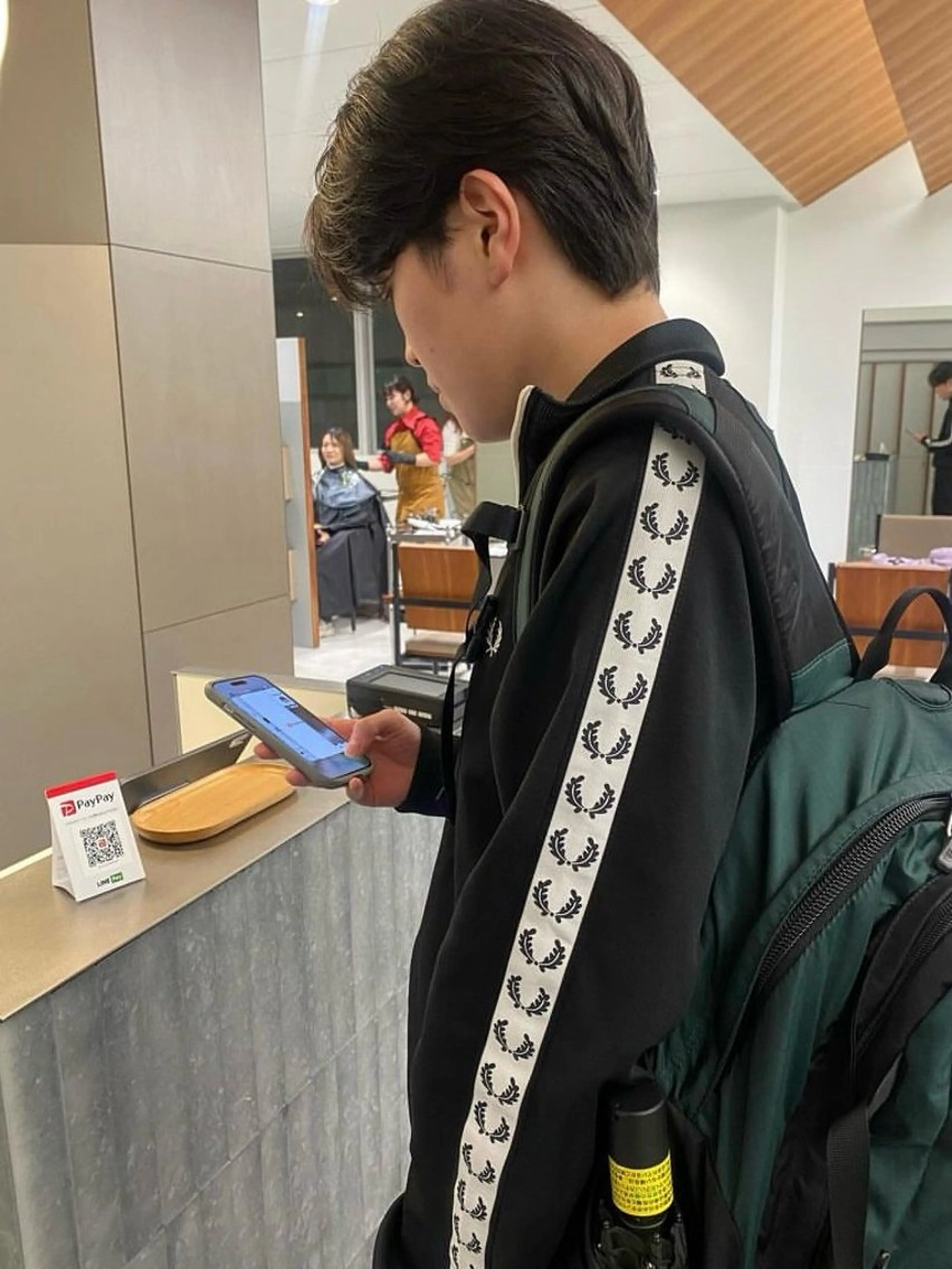 メンズ カット センターパート 田形清流のヘアスタイル