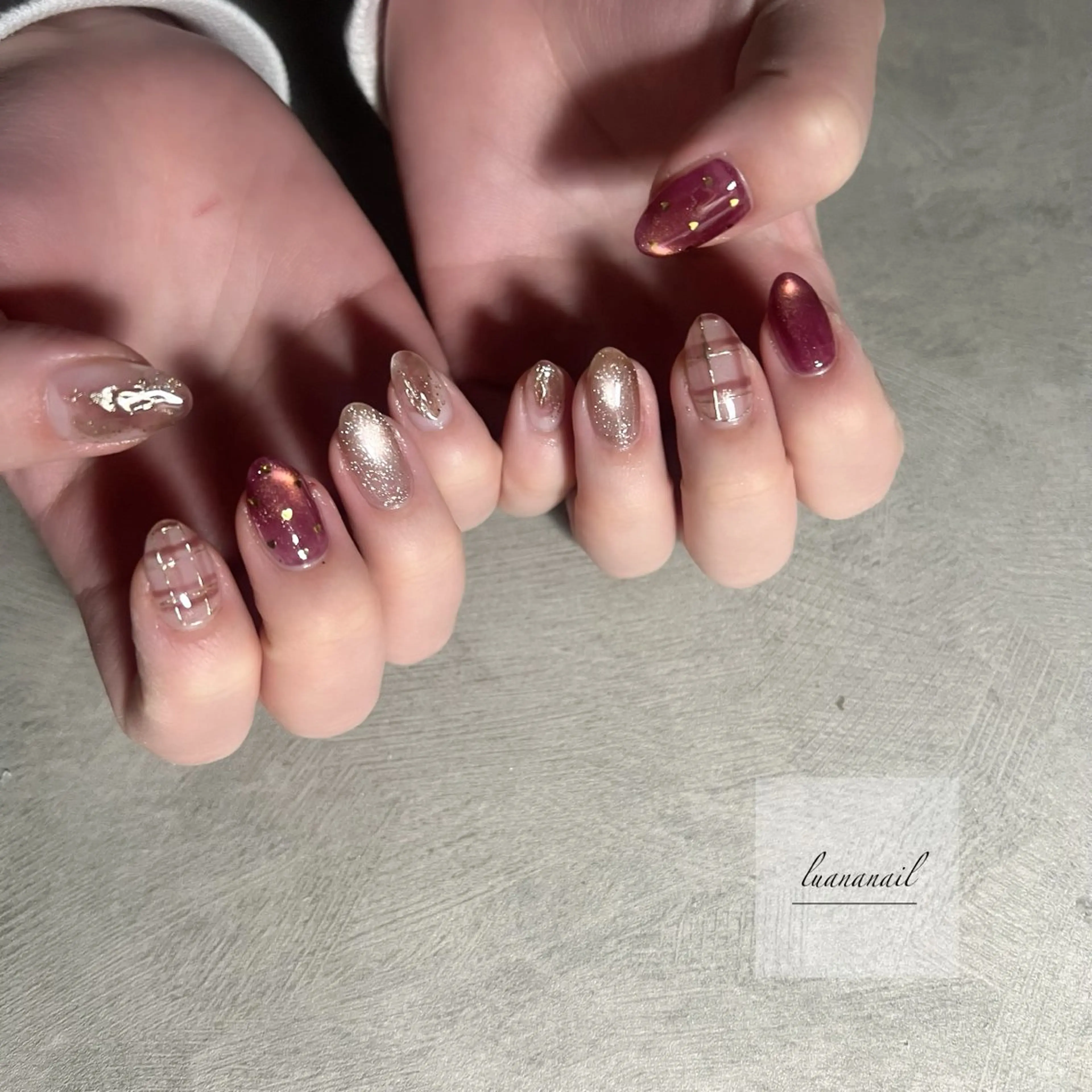 ネイル マグネットネイル ハンドネイル luana nailのネイルデザイン