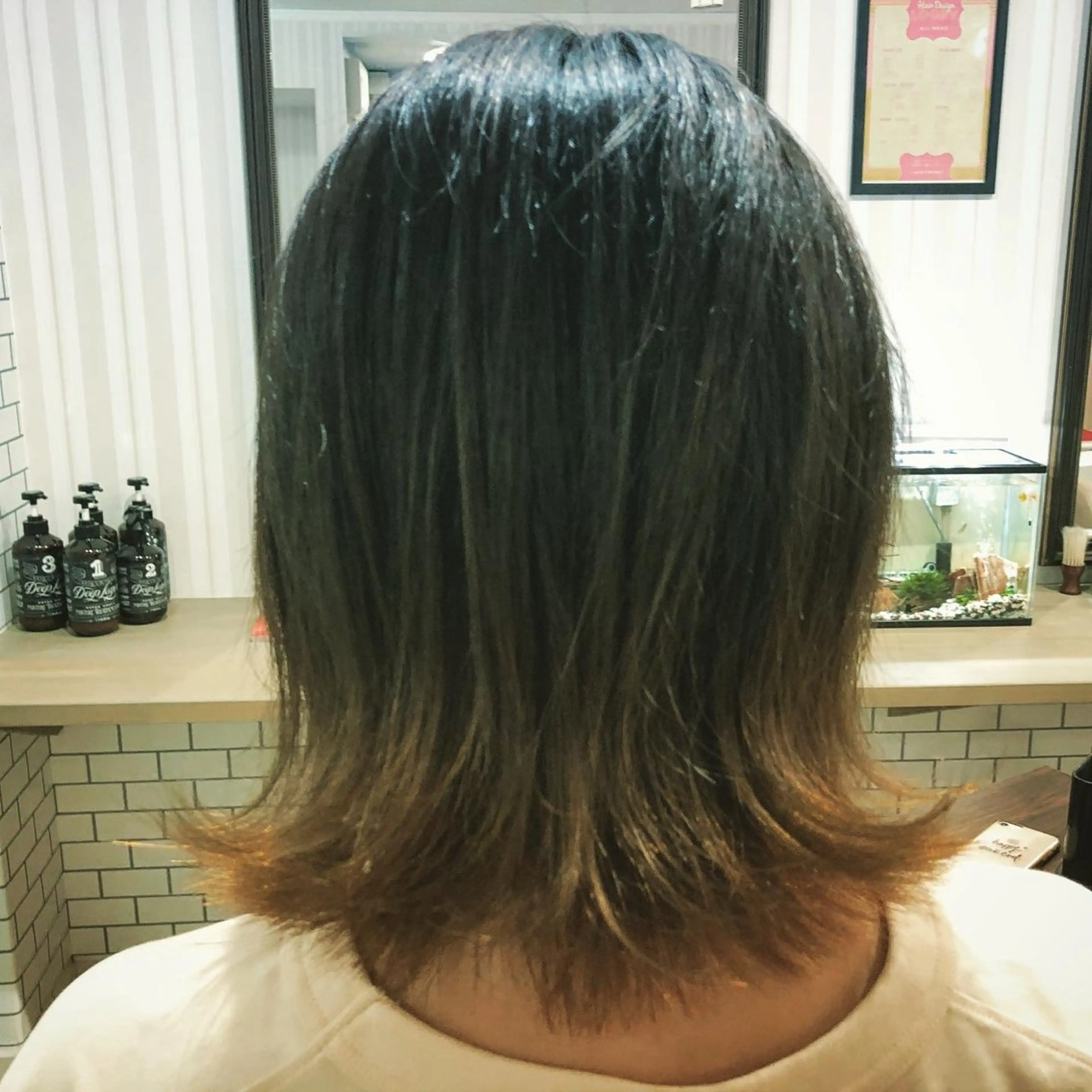 ミディアム カラー 樋口 まさみのヘアスタイル