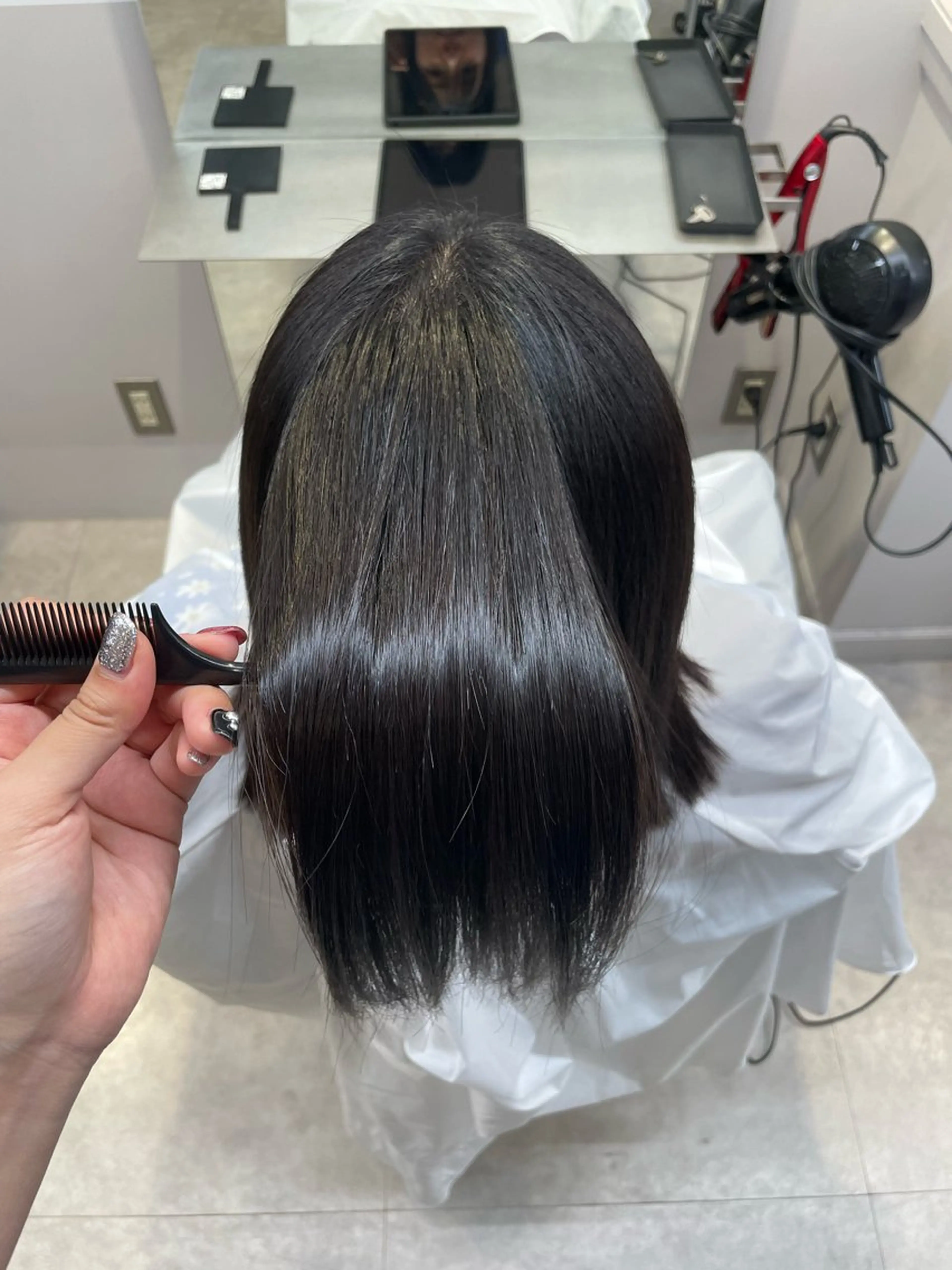 ミディアム 縮毛矯正 an🦋ショート/シ ョートボブ【蔵前】のヘアスタイル