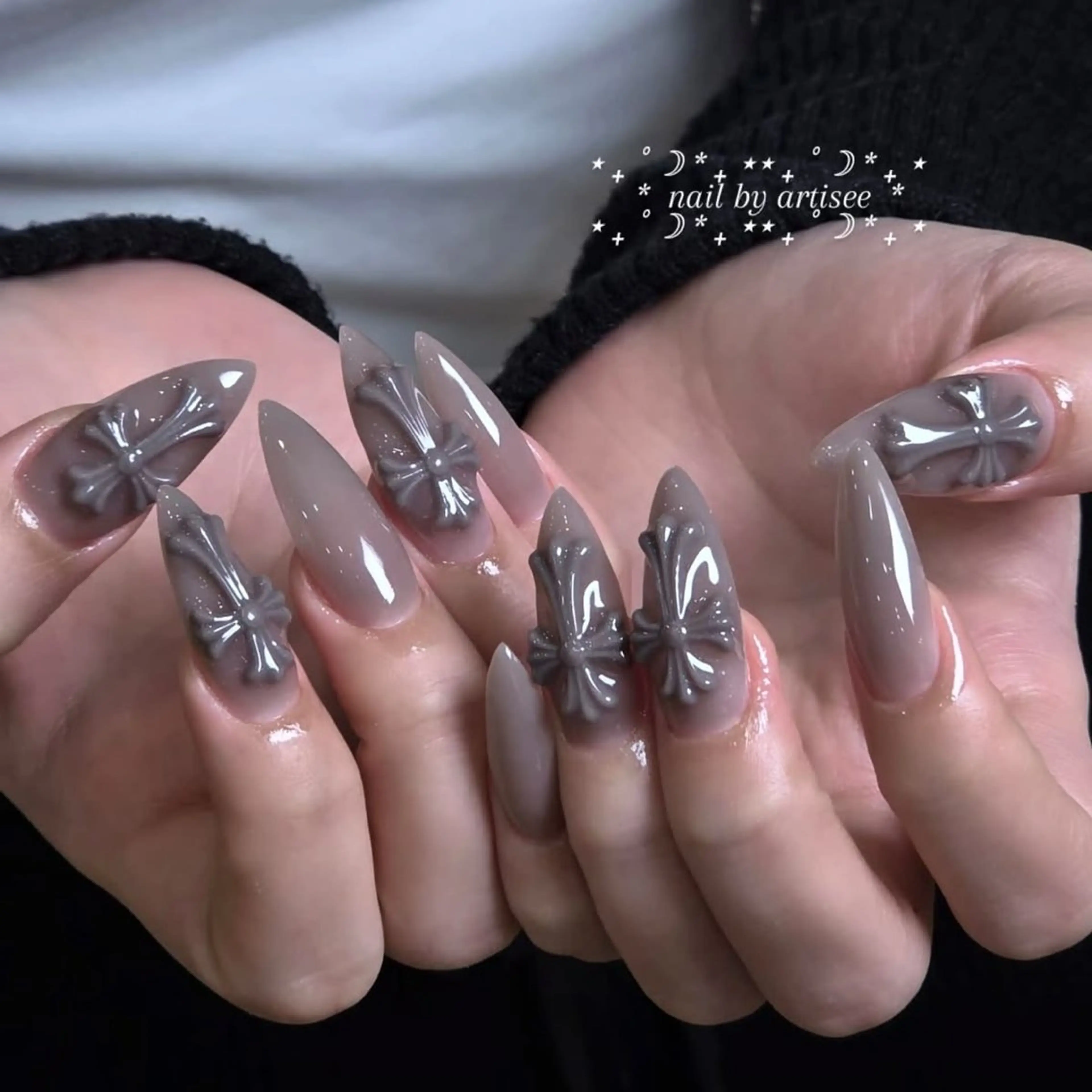 ネイル グラデーション ラメ(グリッター) マグネットネイル ミラーネイル ニュアンスネイル Lumi de nailsのネイルデザイン