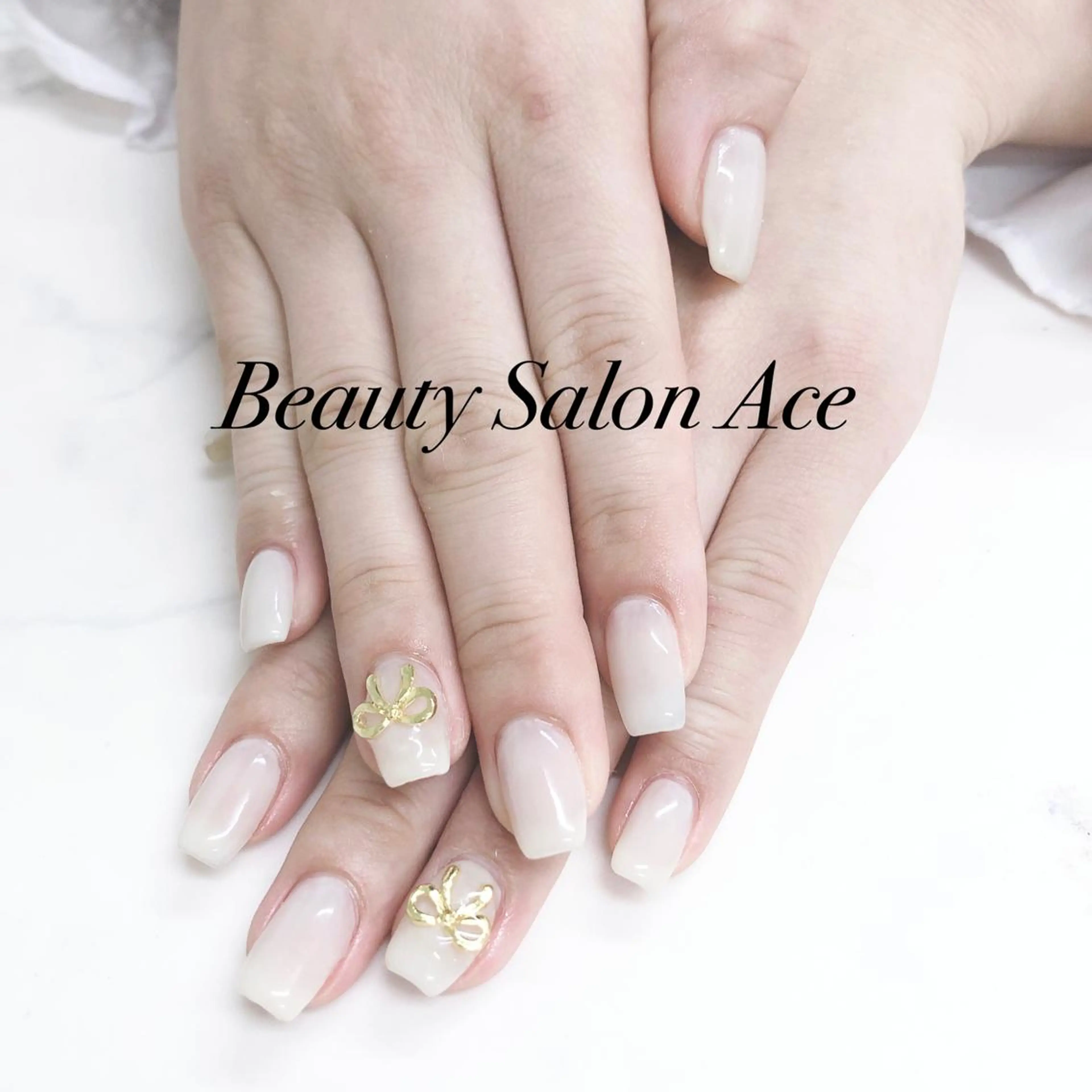 ネイル メンズネイル ワンカラーネイル リボン 春ネイル ハンドネイル ハンドケア Beauty Salon Ace(ネイルサロン エース)所属・池袋フィルイン Ace♡Nailのネイルデザイン